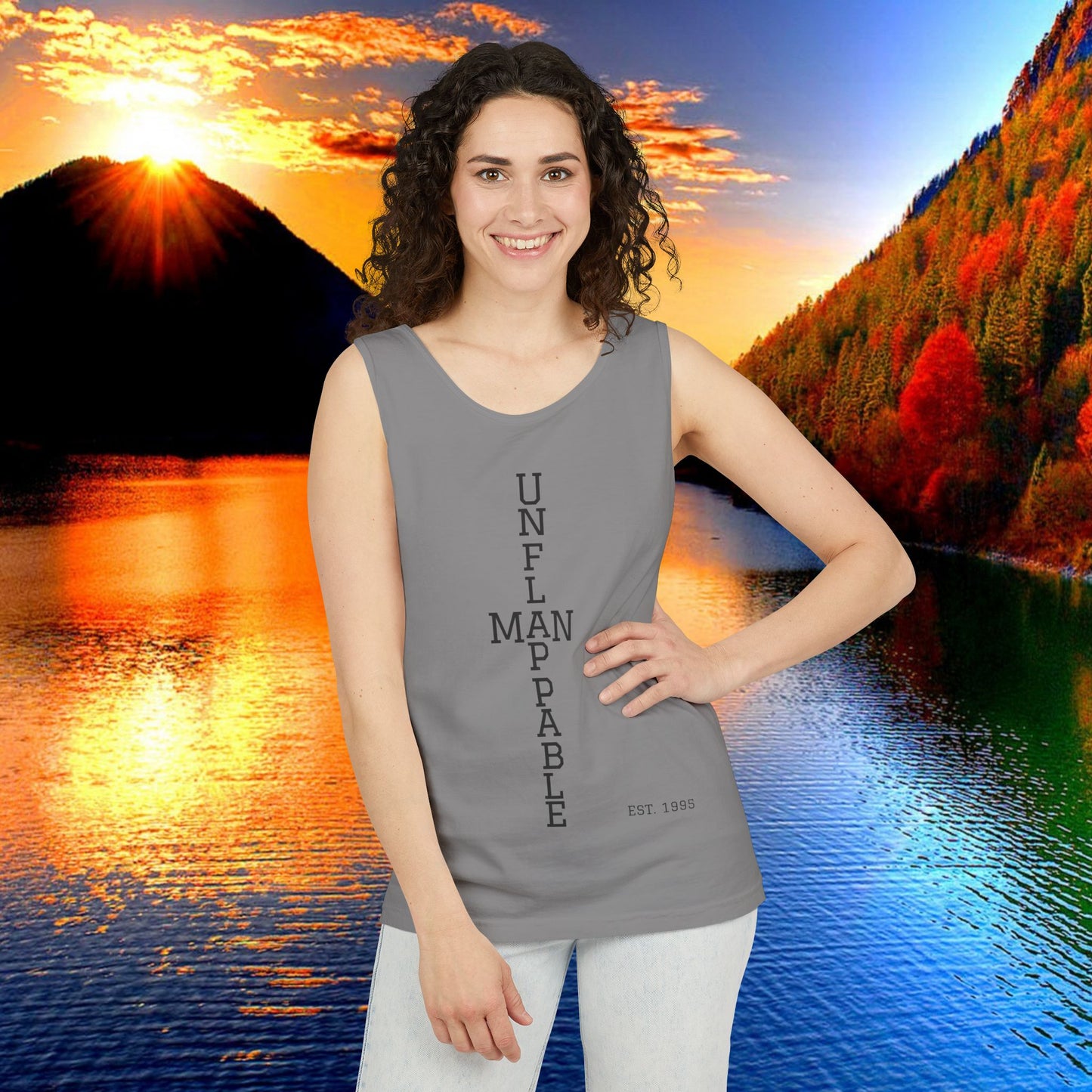 Unisex Inspirational Tank Top - Unflappable, Summer Apparel, Vacation Wear, Casual Gift, Fitness Gear
