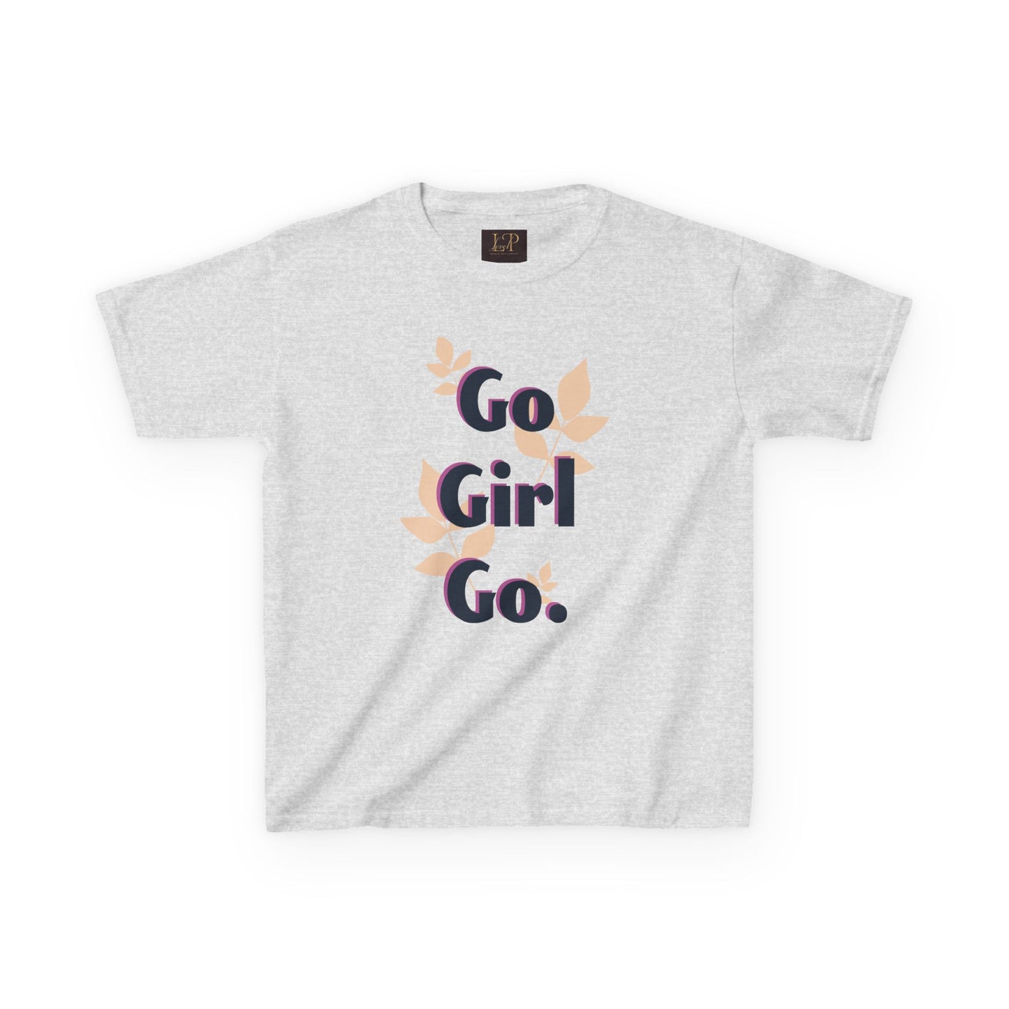 Go Girl Go Kids Heavy Cotton Tee - Motivational T-Shirt for Girls