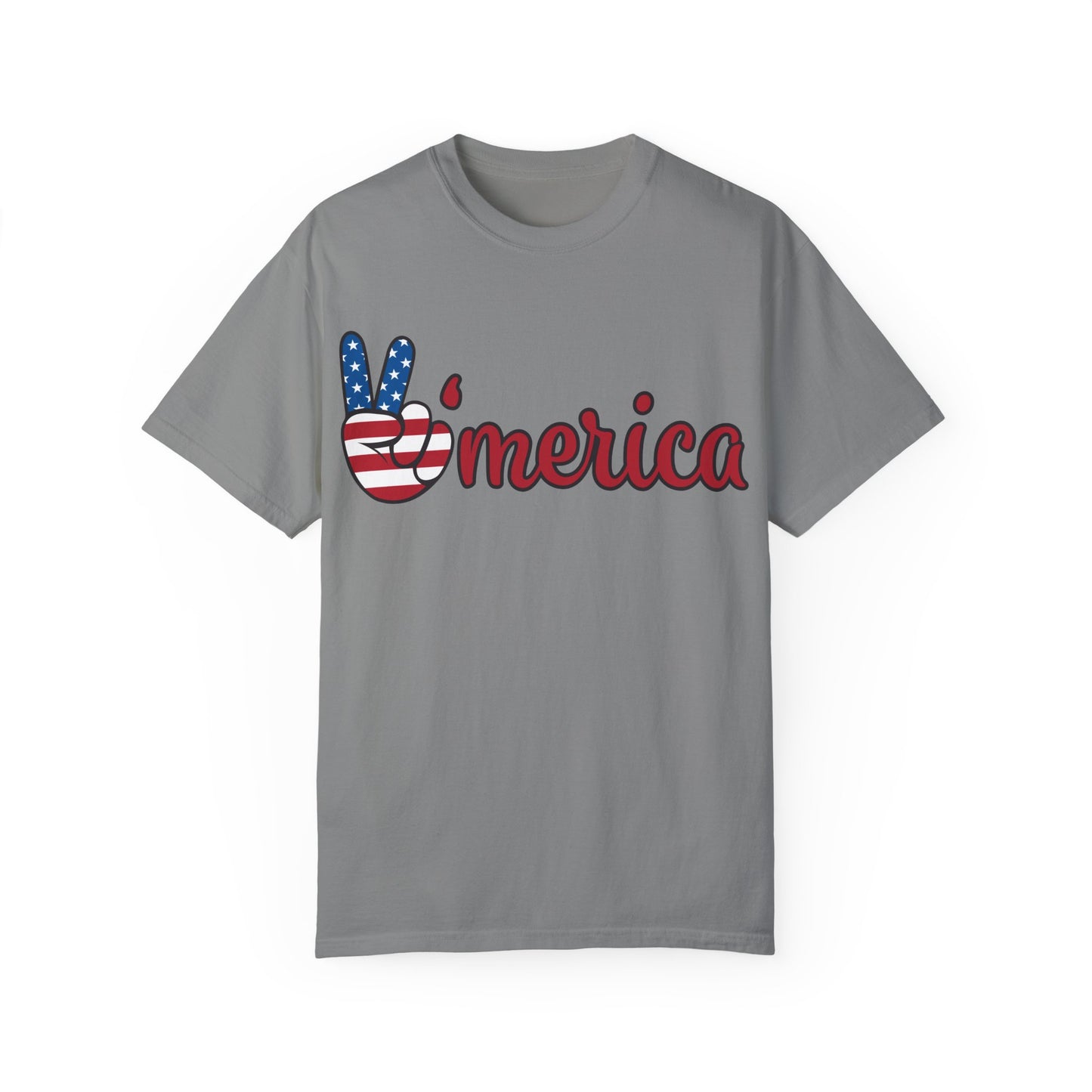 'Peace' Americana Unisex Garment-Dyed T-Shirt - Celebrate Freedom & Unity