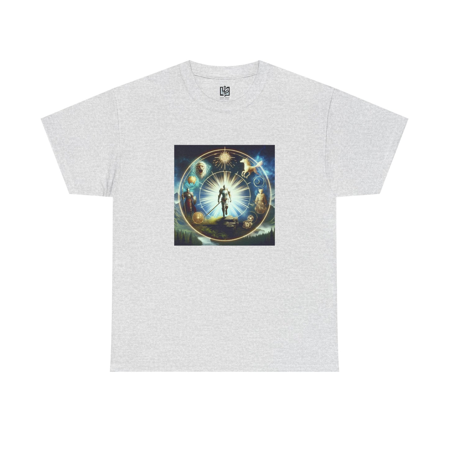 Cosmic Connection Unisex Heavy Cotton Tee - Celestial Design for Star Lovers
