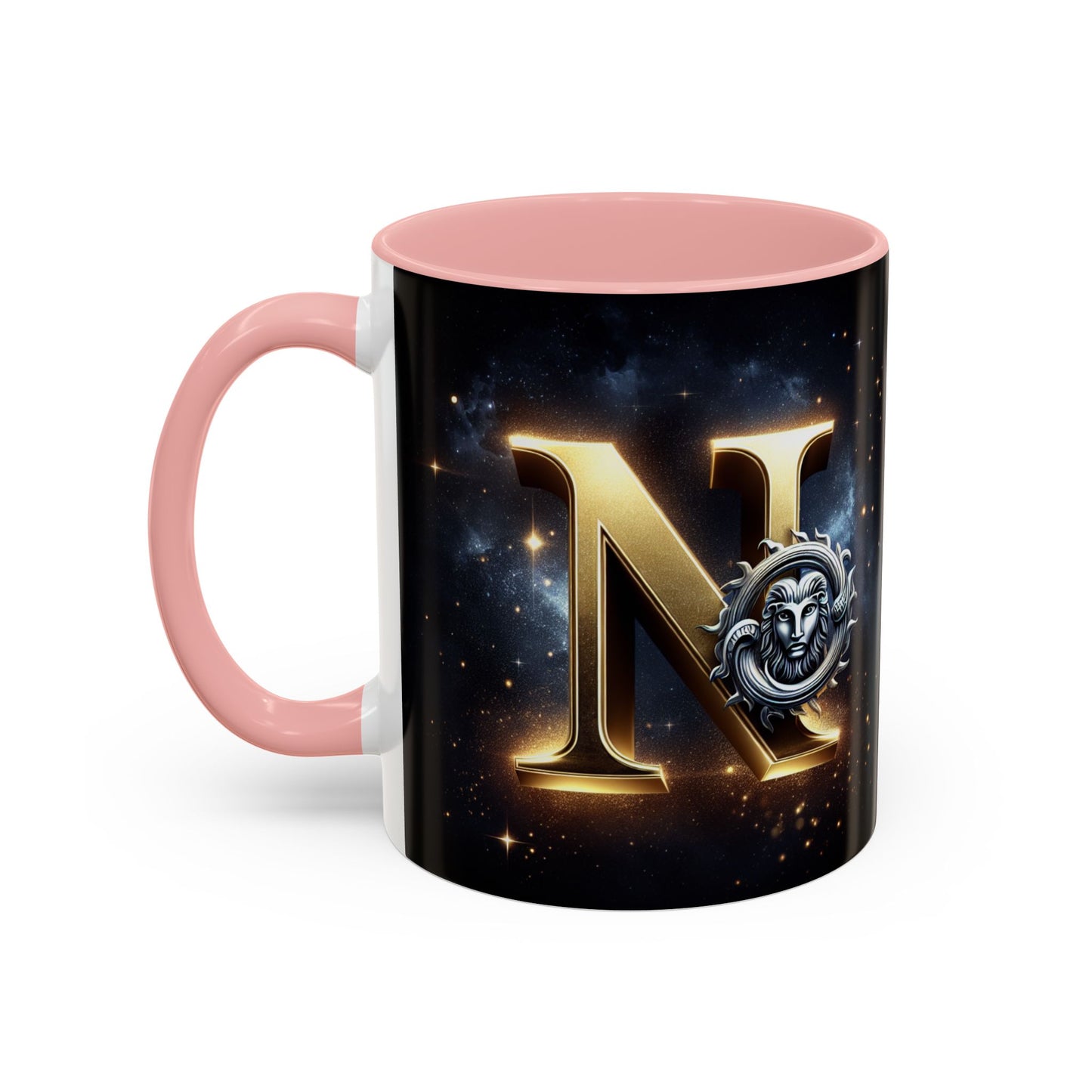 Personalized Zodiac Lion Accent Coffee Mug - Astrology Gift