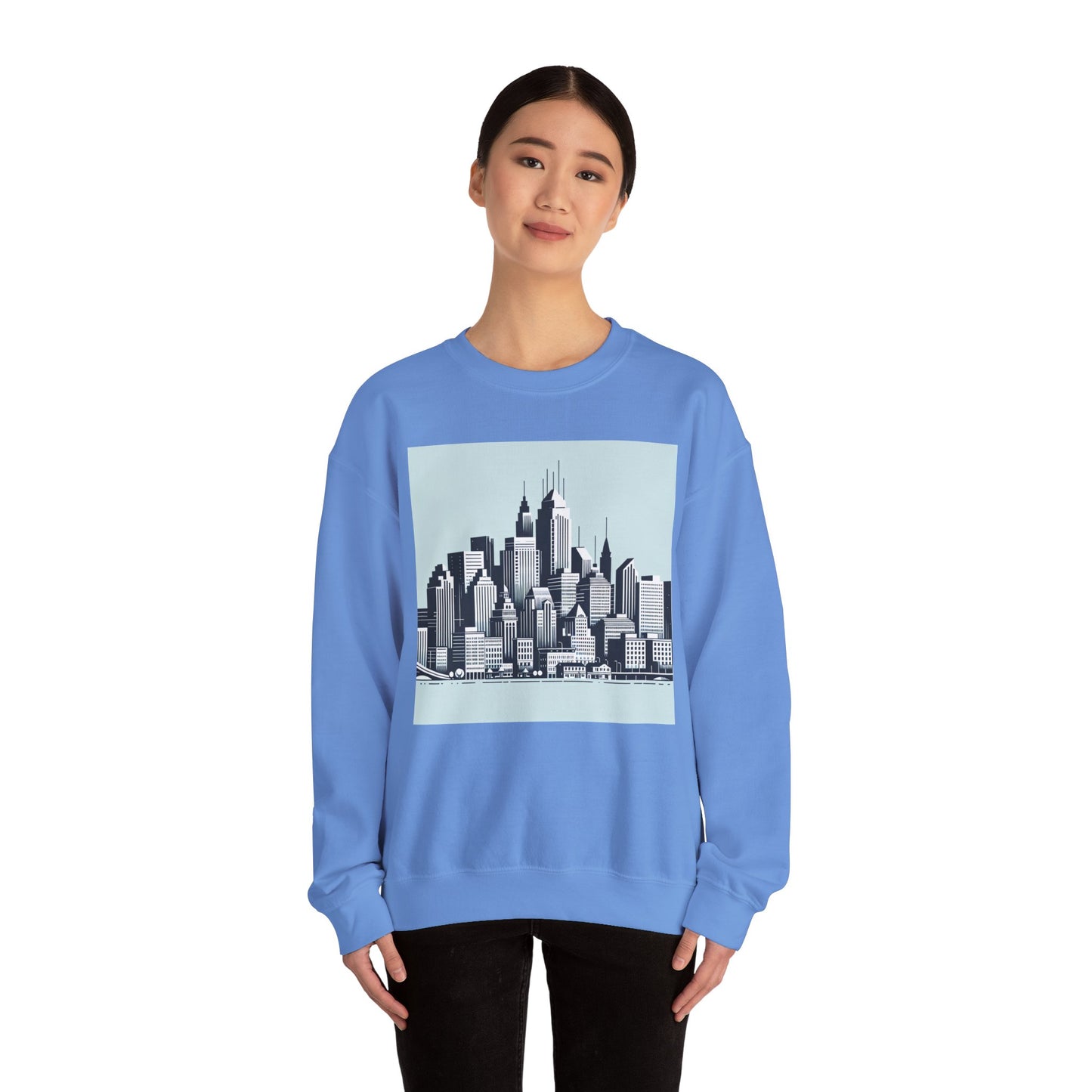 Cityscape Unisex Heavy Blend™ Crewneck Sweatshirt - Cozy Urban Vibes