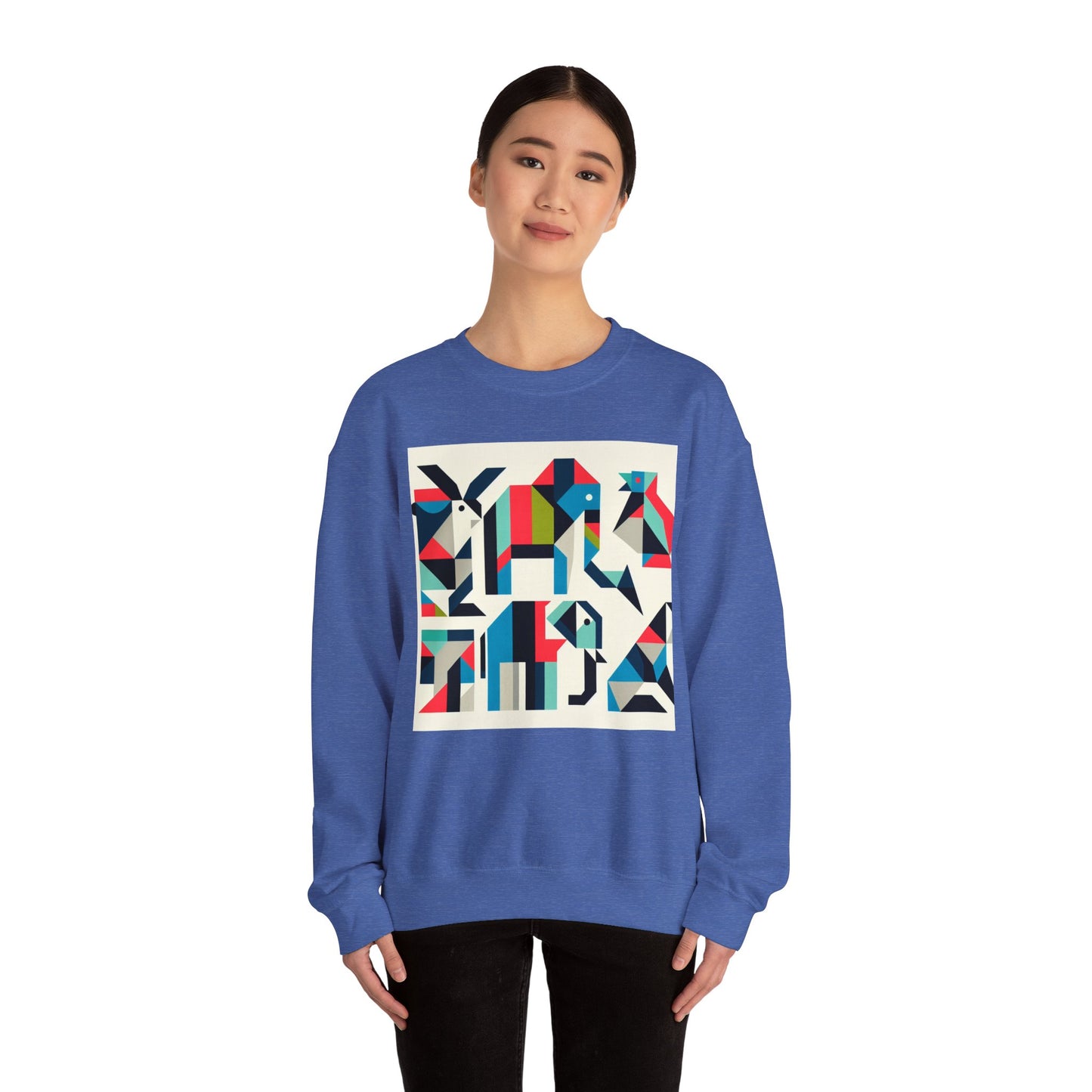 Colorful Geometric Art Unisex Sweatshirt - Cozy and Stylish