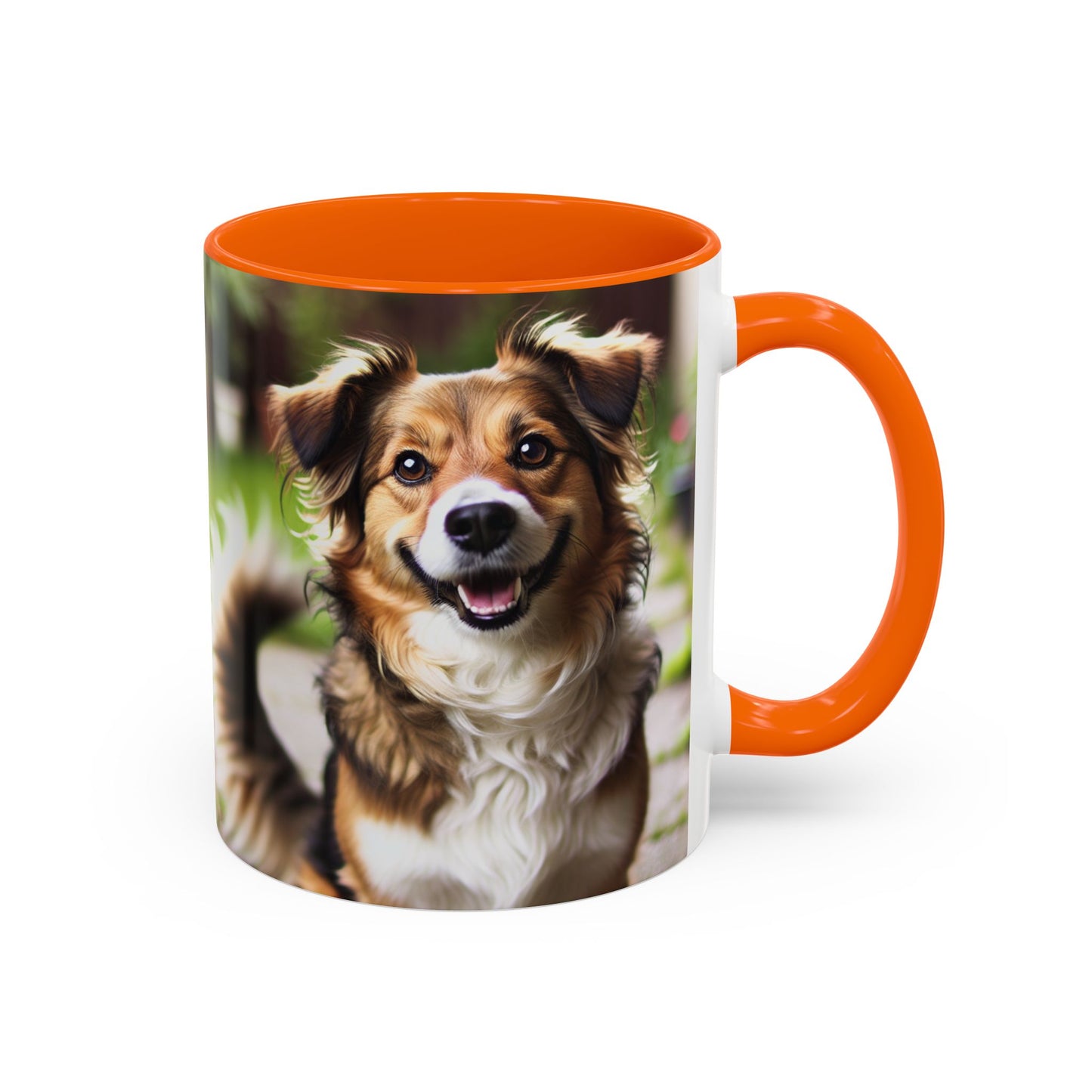 Happy Dog Graphic Accent Coffee Mug | Perfect for Pet Lovers