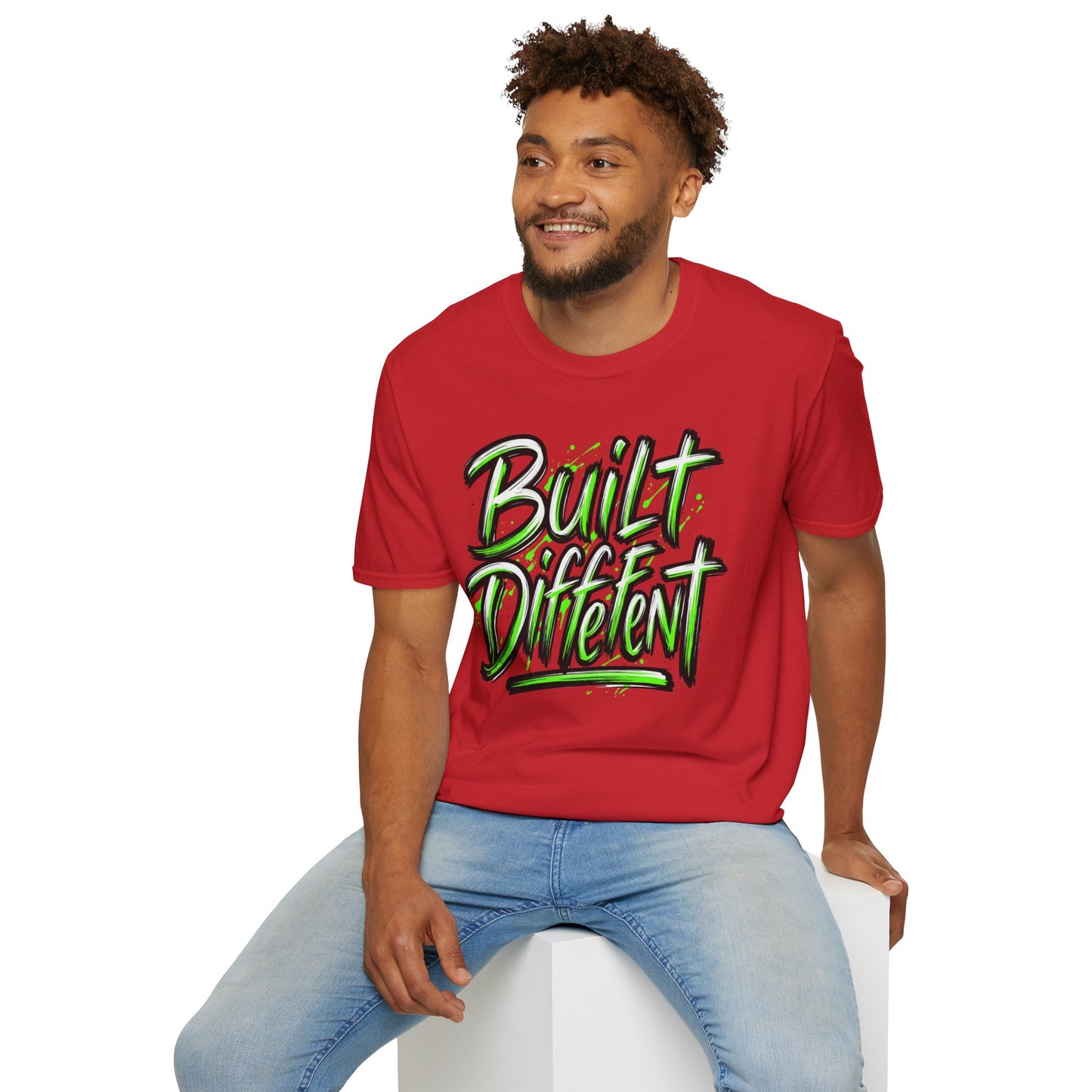Built Different T-Shirt — Bold Neon Graffiti Tee