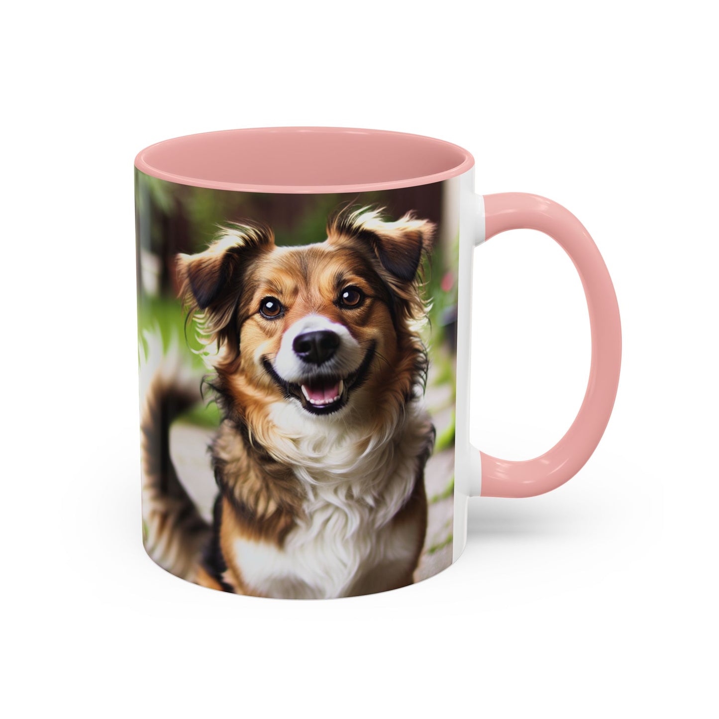 Happy Dog Graphic Accent Coffee Mug | Perfect for Pet Lovers