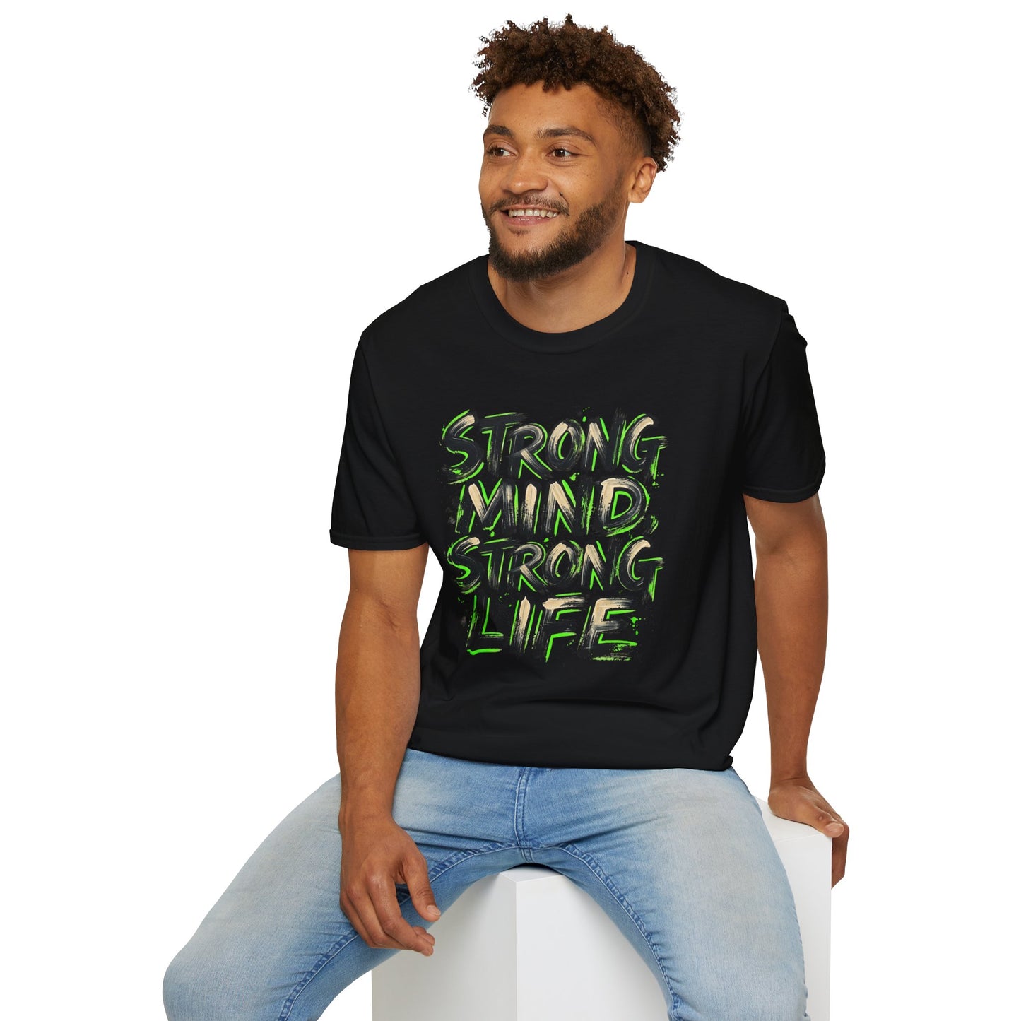 T-Shirt — "Strong Mind, Strong Life" Motivational Graphic Tee