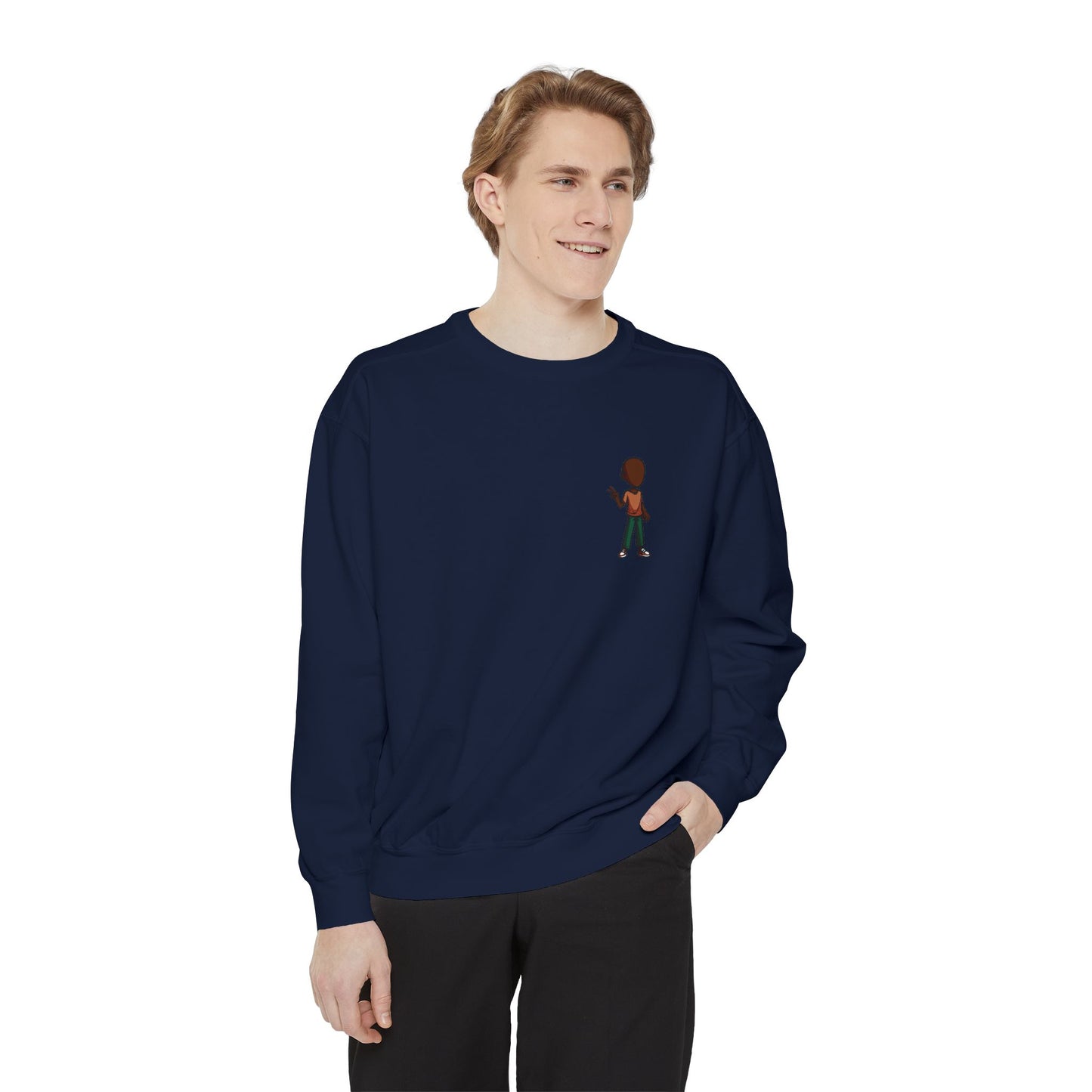 Retro Pixel Boy Graphic Sweatshirt