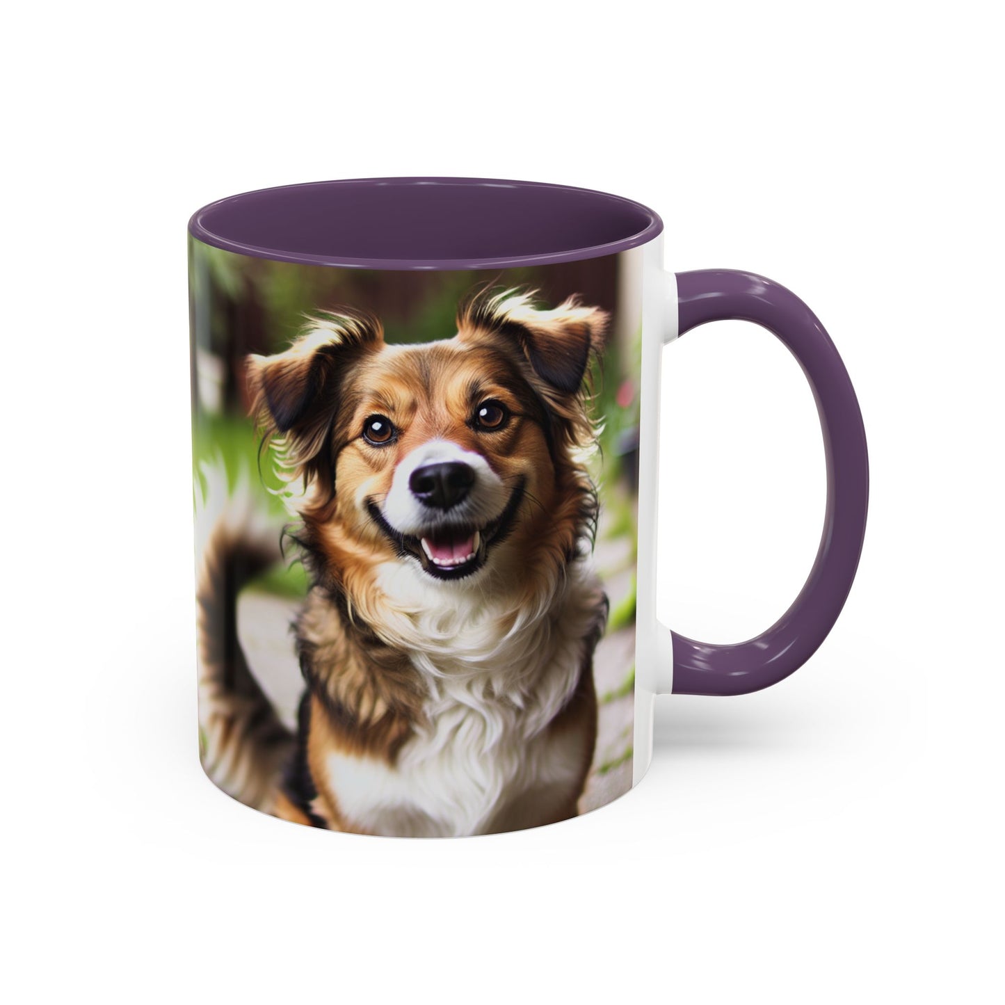 Happy Dog Graphic Accent Coffee Mug | Perfect for Pet Lovers