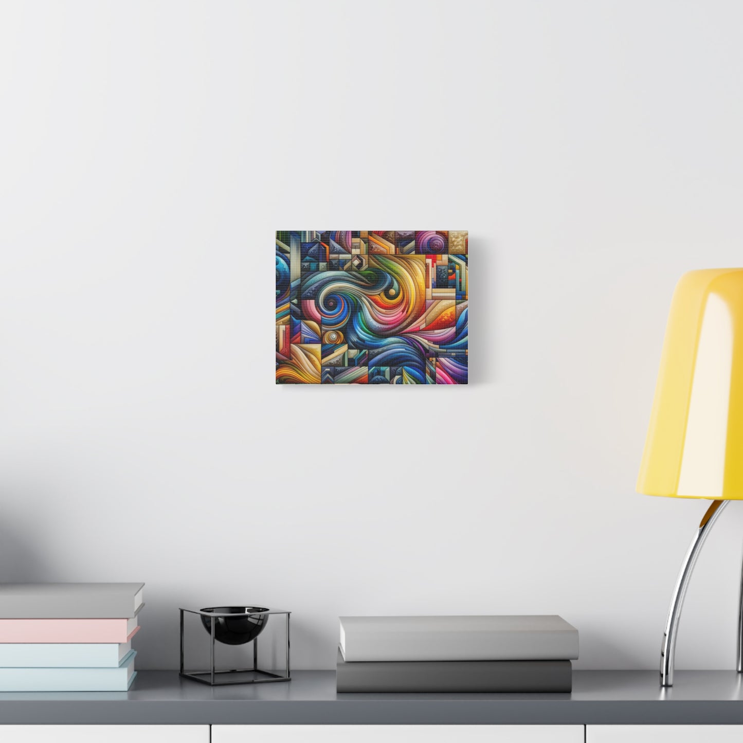 Vibrant Abstract Swirl Matte Canvas Art - Colorful Home Decor