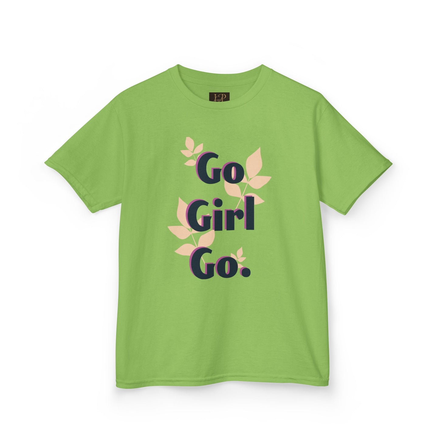 Go Girl Go Kids Heavy Cotton Tee - Motivational T-Shirt for Girls