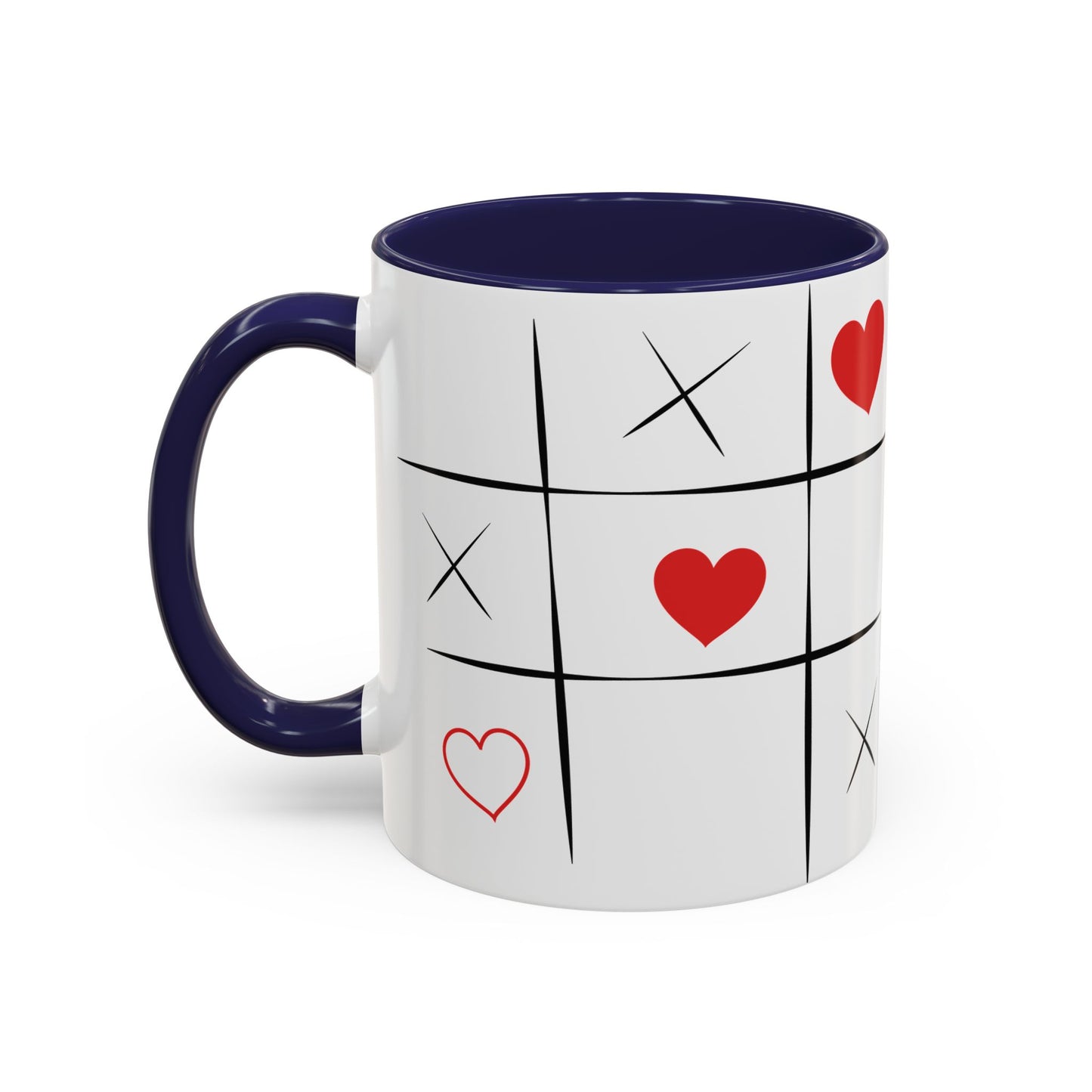 Love Tic Tac Toe Coffee Mug - Perfect for Valentine's Day and Romantic Moments