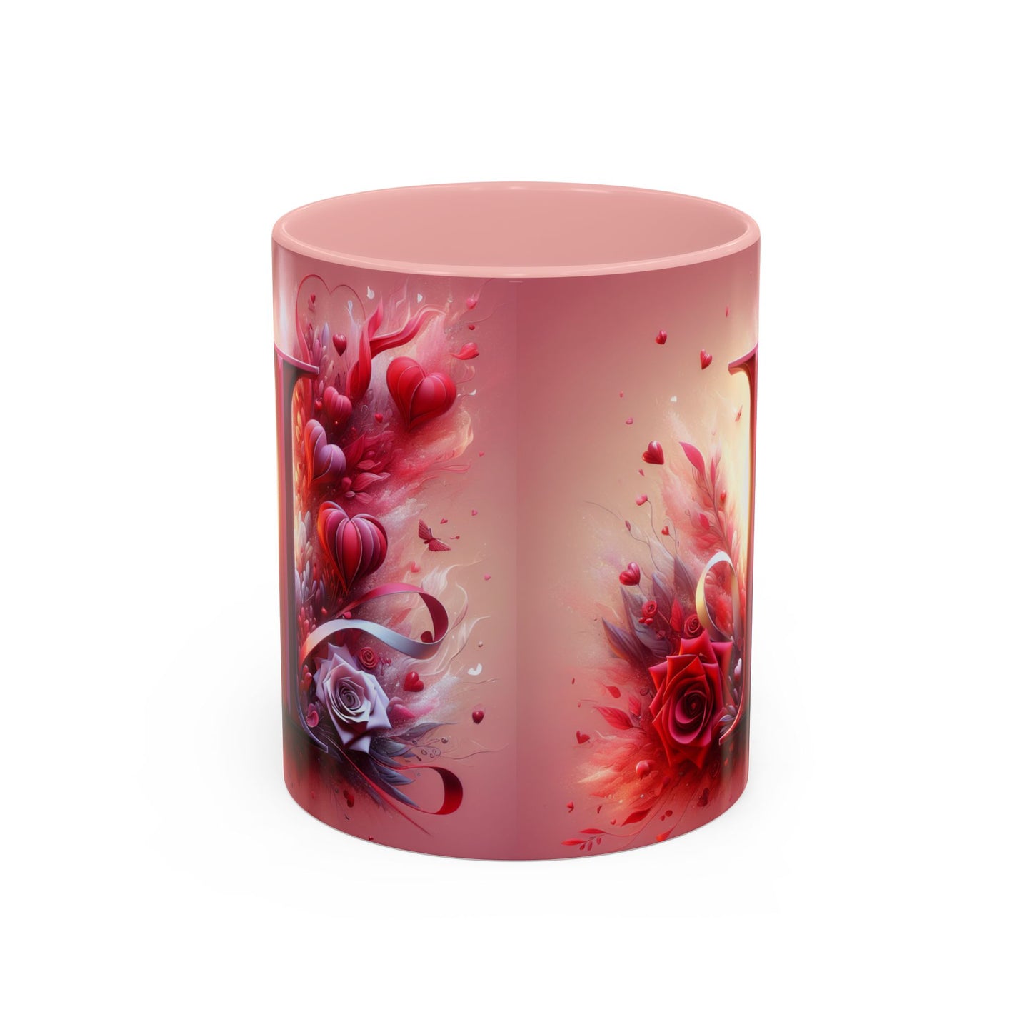 Romantic Floral Accent Coffee Mug - Perfect Gift for Valentine's Day