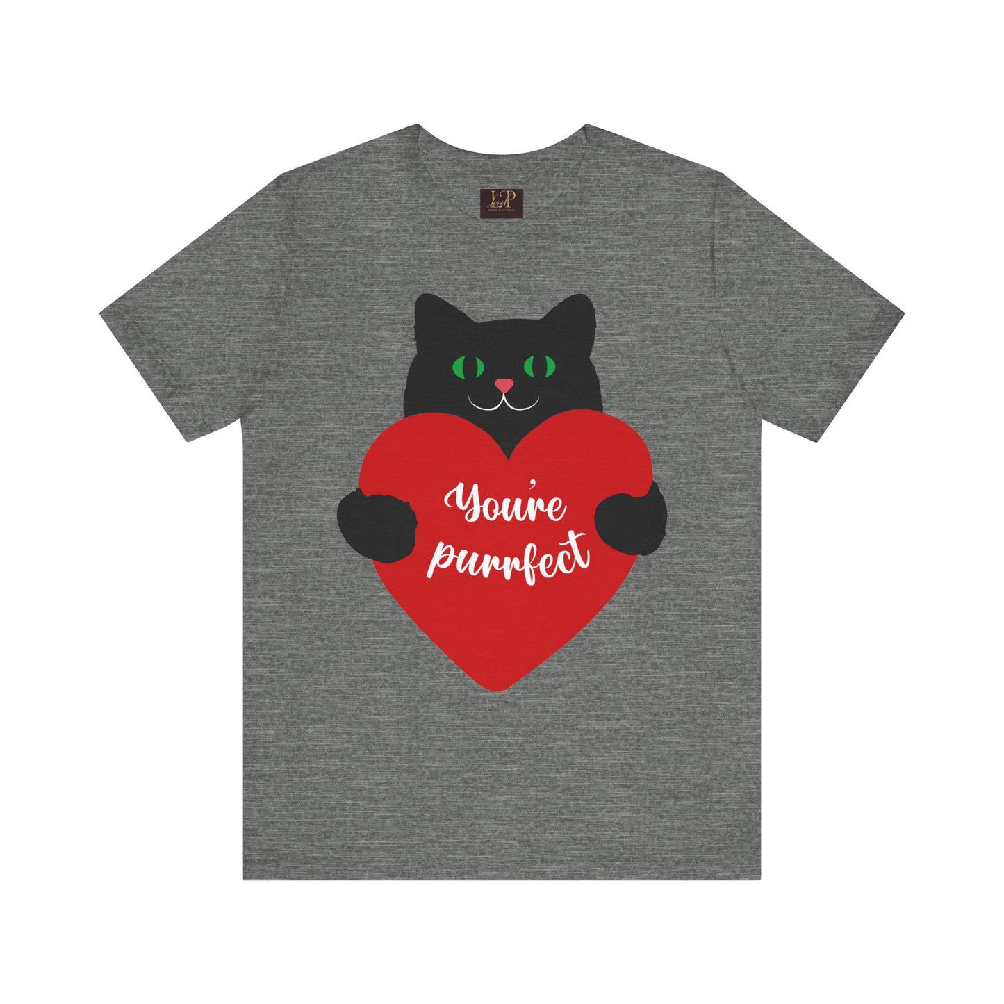 Purrfect Love Cat Tee - Cute Unisex Jersey Short Sleeve Shirt