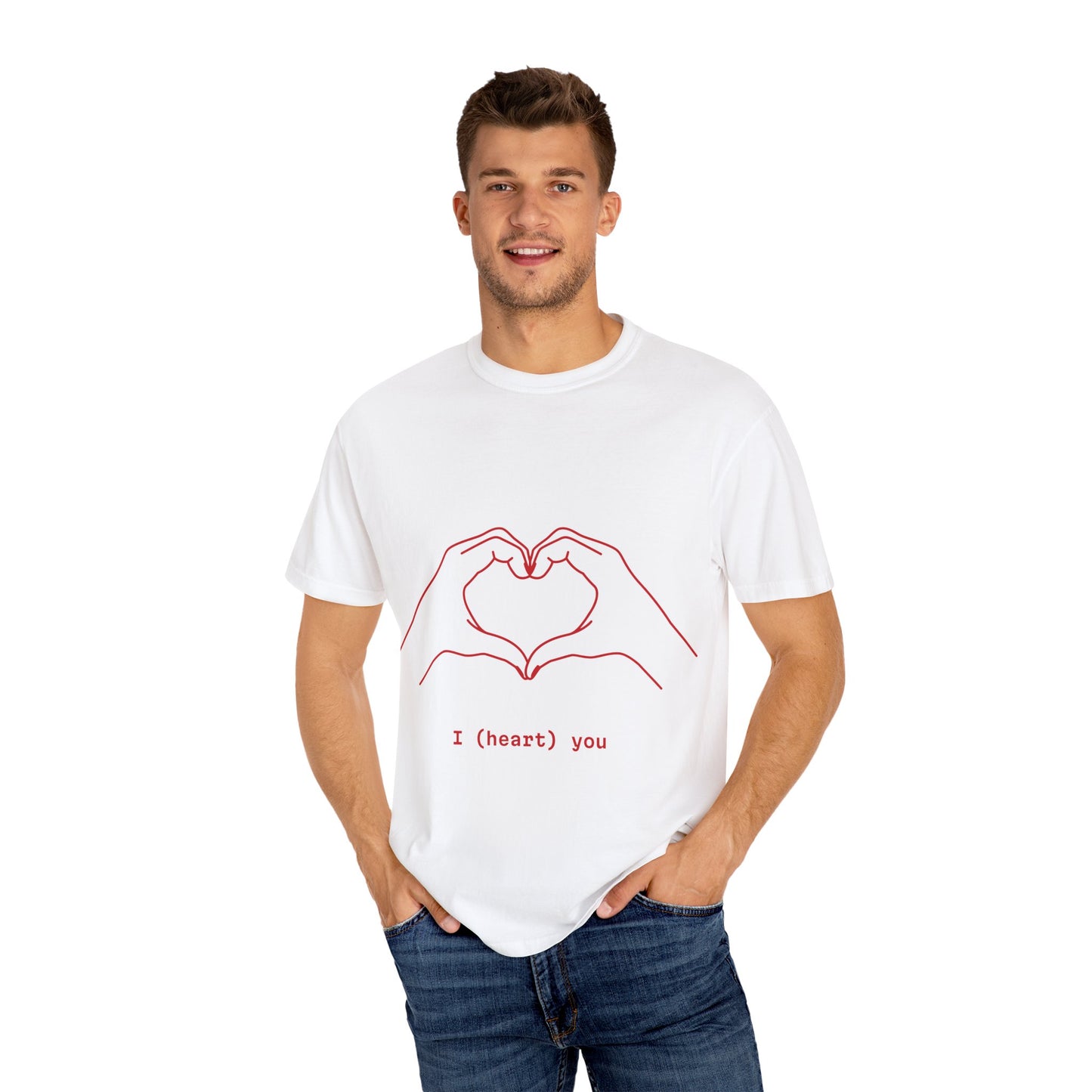 Unisex Heart Hands T-Shirt | I (heart) You Graphic Tee | Perfect for Valentine's Day and Everyday Love