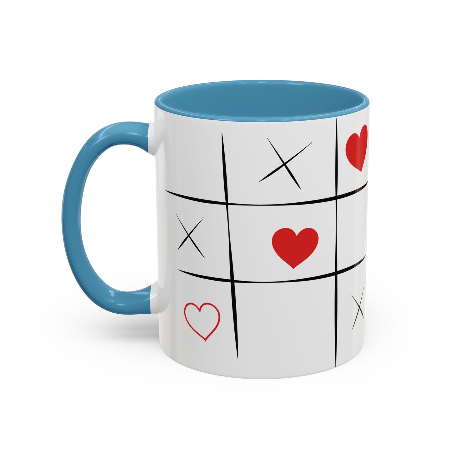 Love Tic Tac Toe Coffee Mug - Perfect for Valentine's Day and Romantic Moments