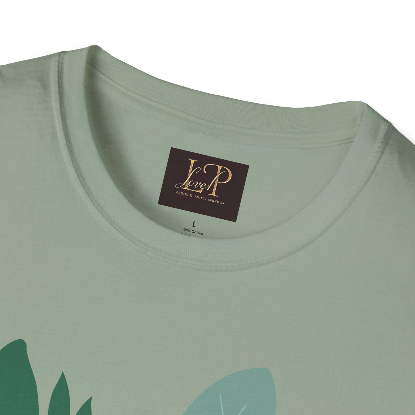 Chic Botanical Portrait T-Shirt for Nature Lovers