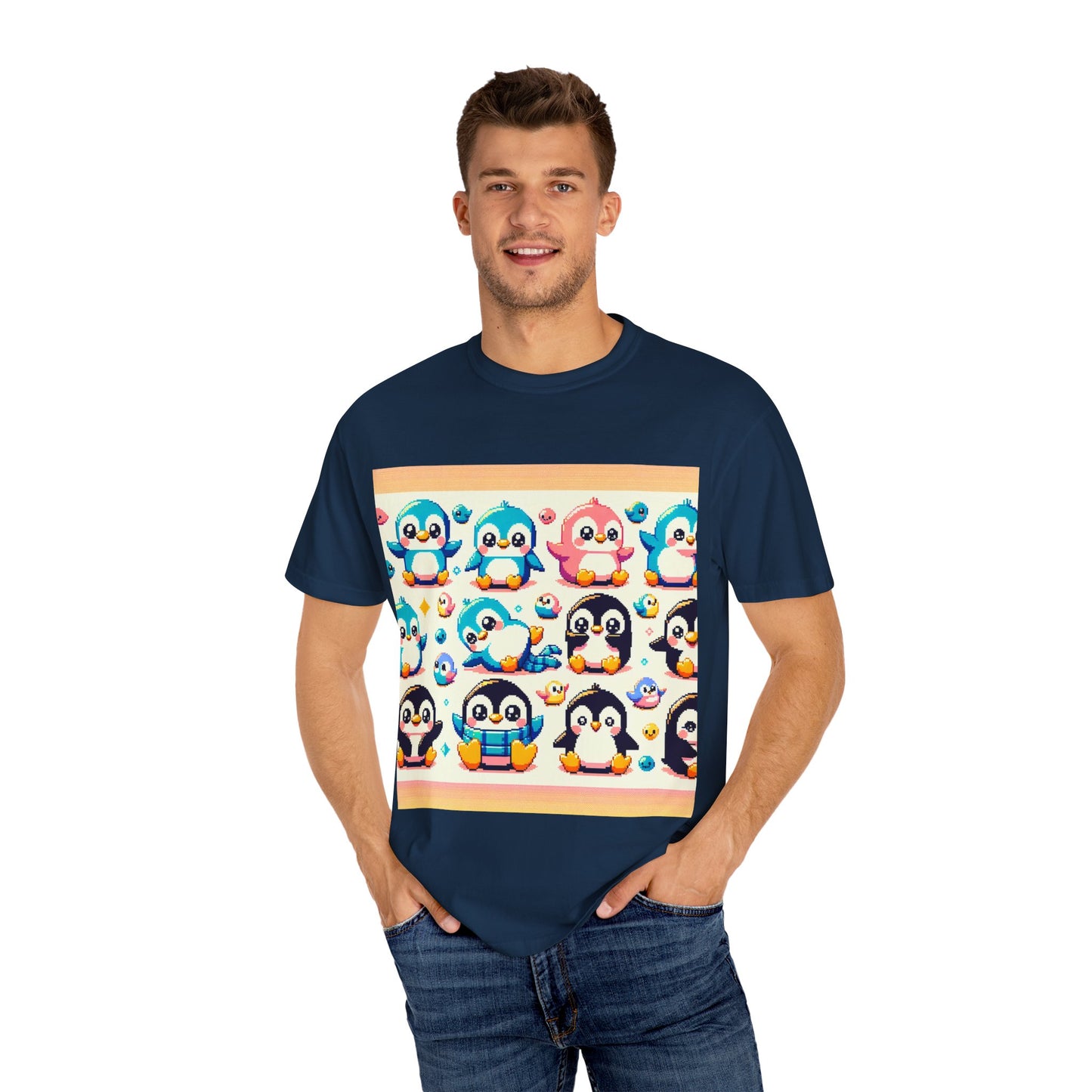 Cute Penguin Graphic Unisex T-shirt - Fun & Colorful Summer Tee