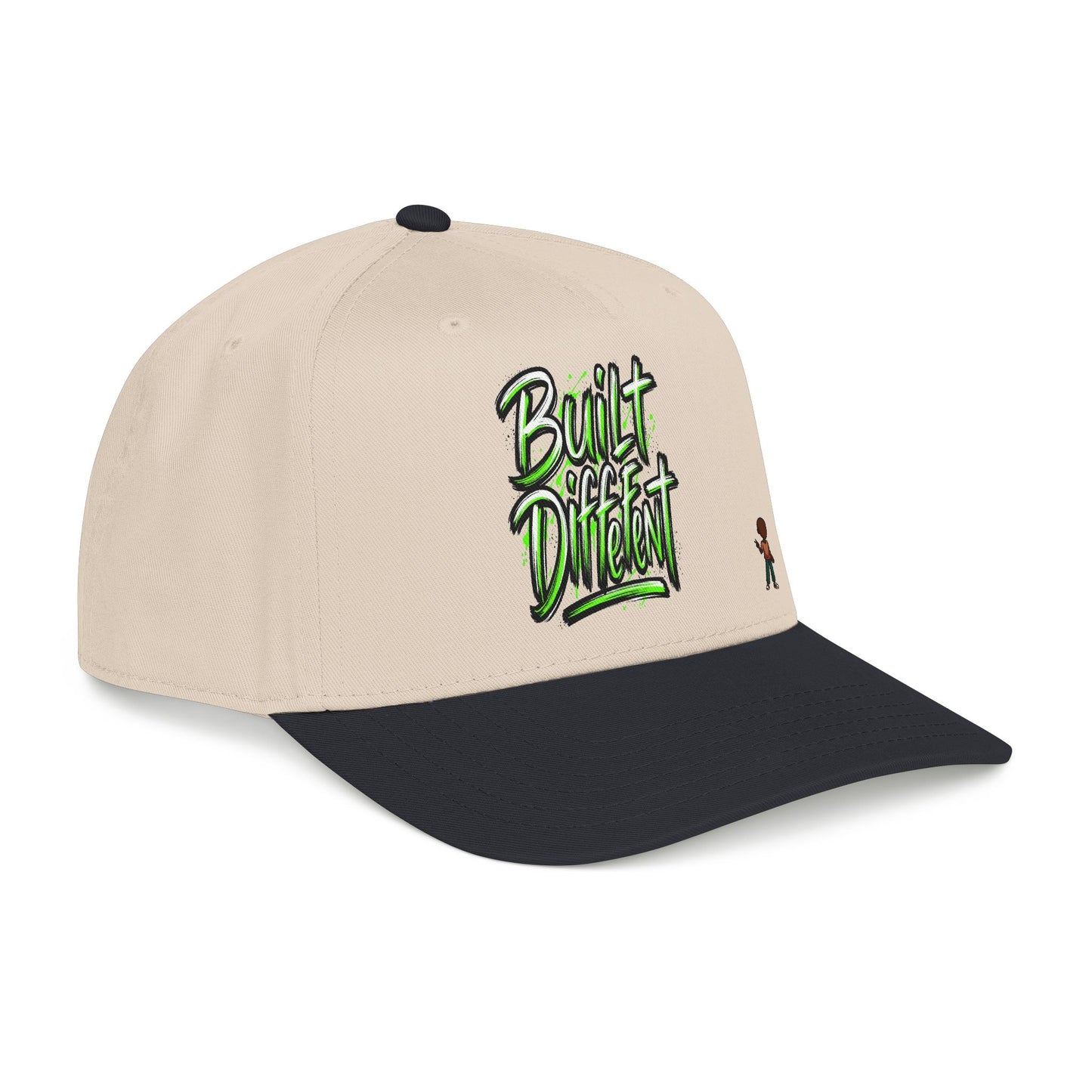 Mid Profile Baseball Cap — 'Built Different' Streetwear Hat