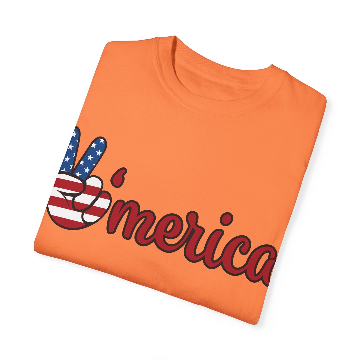 'Peace' Americana Unisex Garment-Dyed T-Shirt - Celebrate Freedom & Unity