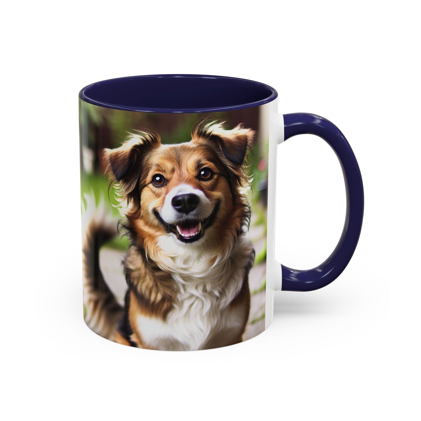 Happy Dog Graphic Accent Coffee Mug | Perfect for Pet Lovers