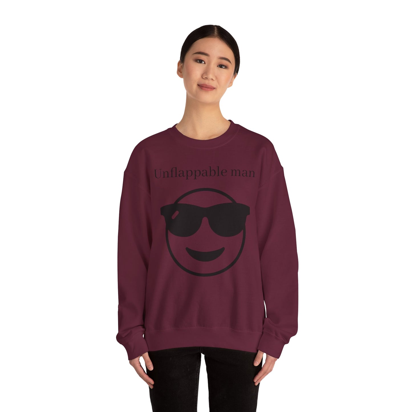 Unflappable Man Crewneck Sweatshirt - Cool & Comfortable Apparel