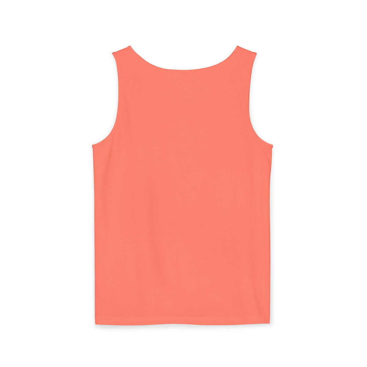 Minimalist Coffee Lover Tank — Small Cartoon Person Holding Mug Graphic Tank Top