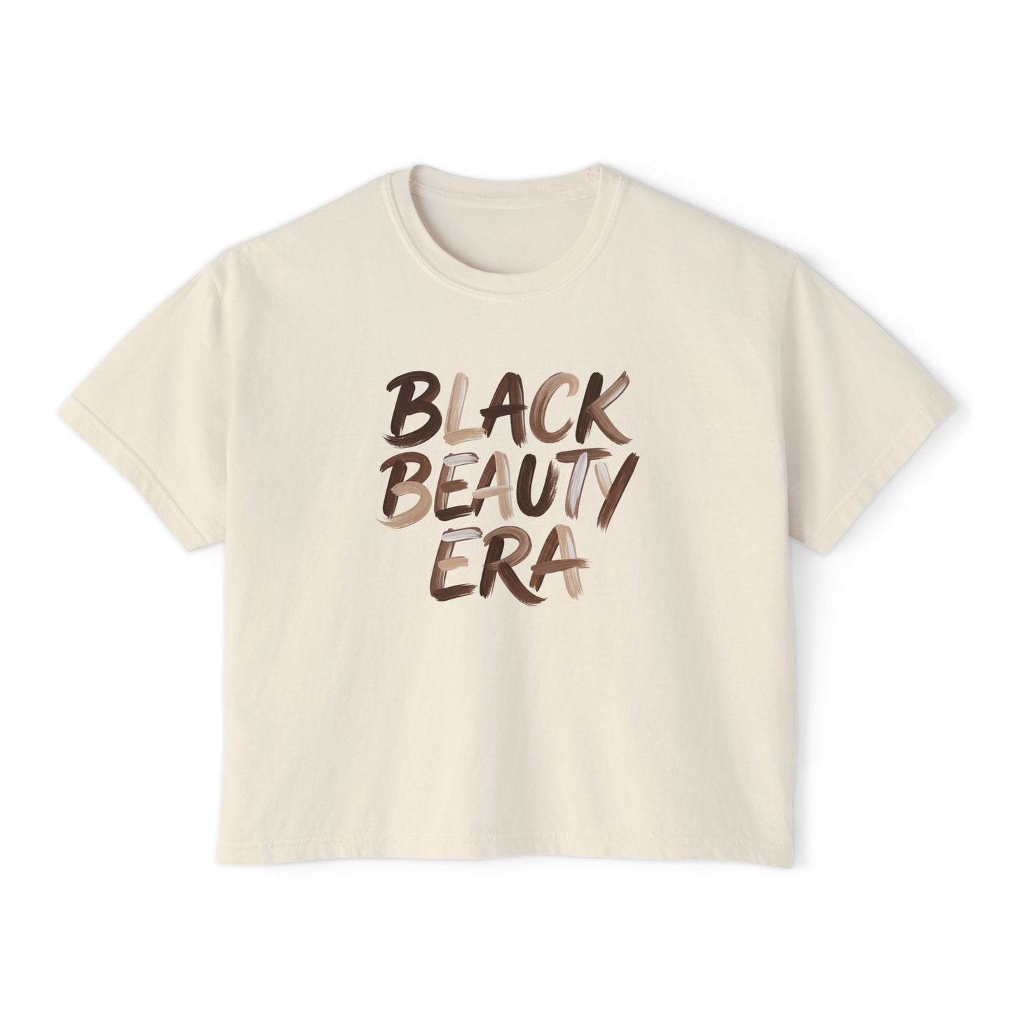 Black Beauty Era Boxy Tee — Women's Empowerment Graphic Shirt