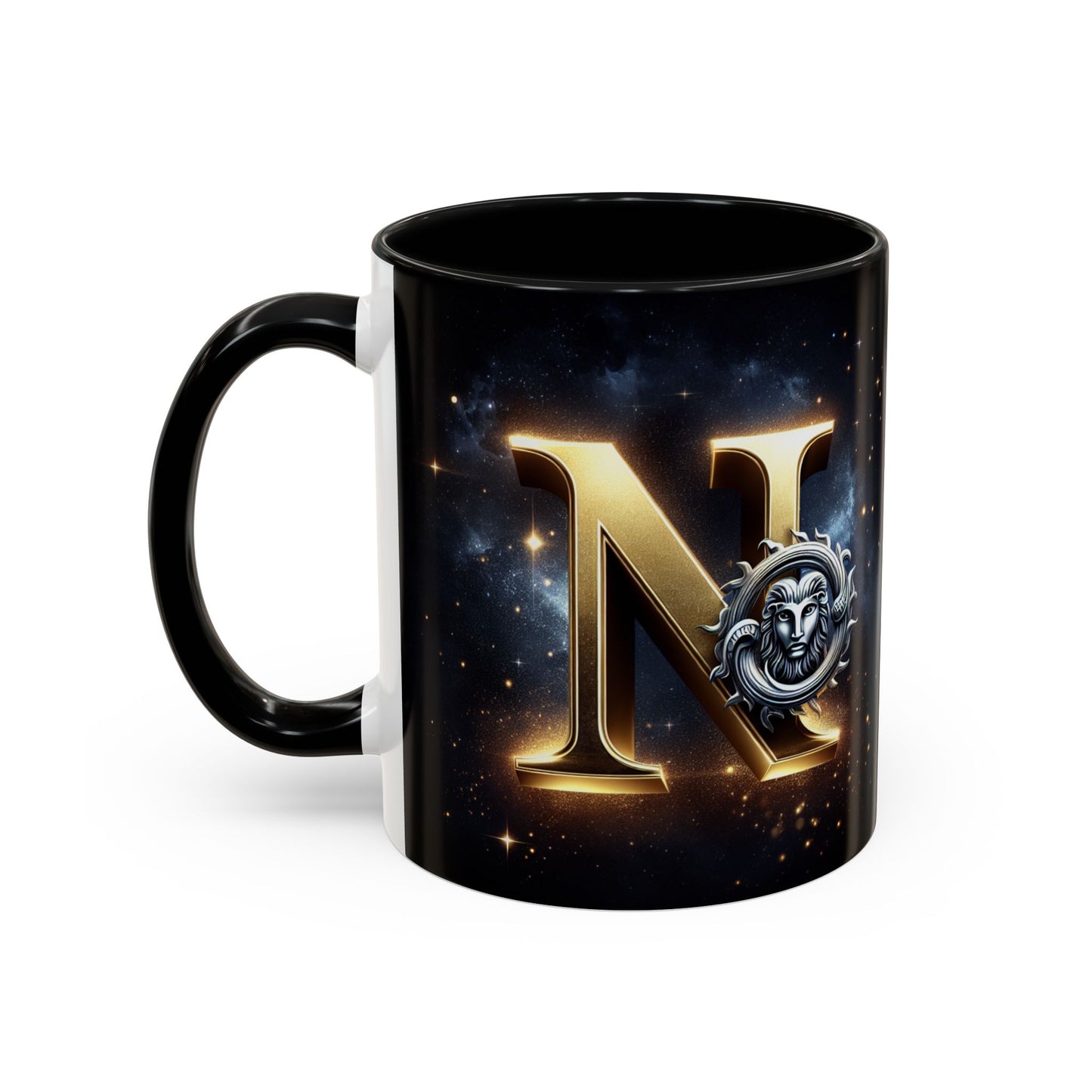 Personalized Zodiac Lion Accent Coffee Mug - Astrology Gift