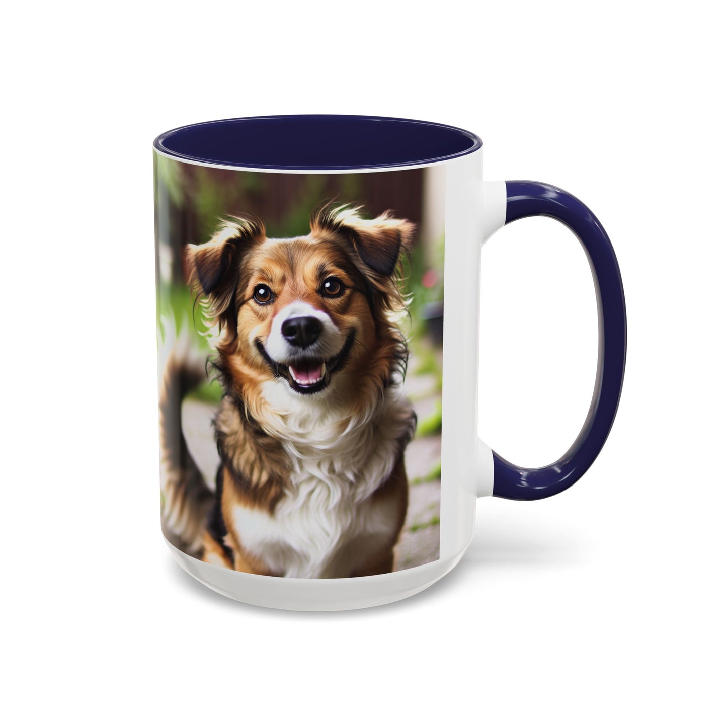 Happy Dog Graphic Accent Coffee Mug | Perfect for Pet Lovers