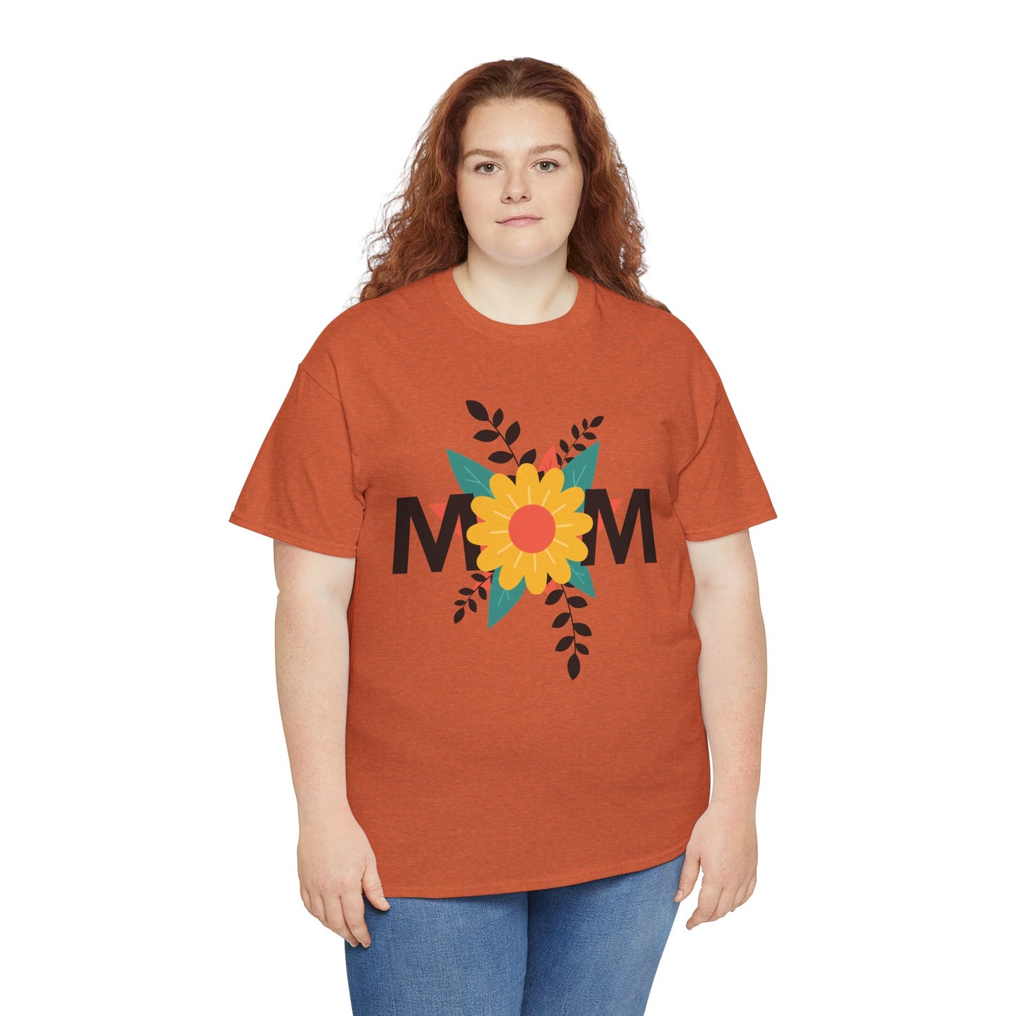 Mom Floral Unisex Heavy Cotton Tee - Perfect Gift for Mother's Day