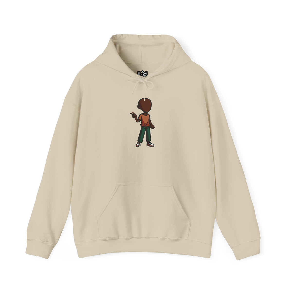 Make Haiti The Pearl of the Antilles Again Hoodie — Cartoon Figure Back Print