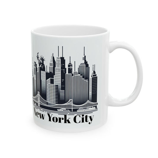 New York City Skyline Ceramic Mug - 11oz & 15oz - Perfect Gift for Travelers