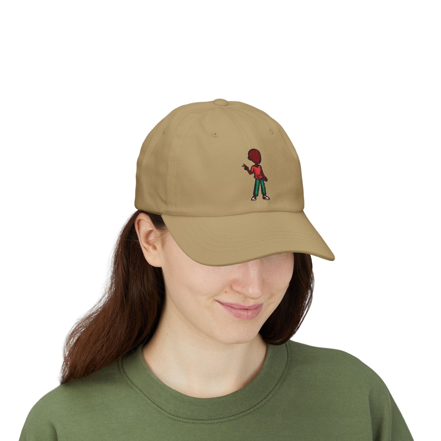 Embroidered Retro Figure Dad Cap – Minimal Streetwear Baseball Hat