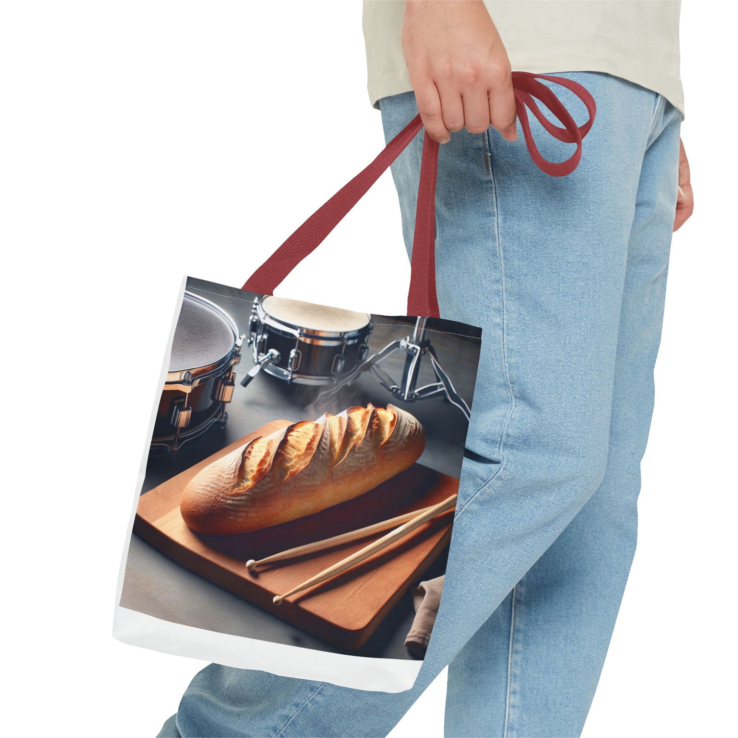 Bread & Drums Tote Bag – Perfect for Food Lovers & Musicians