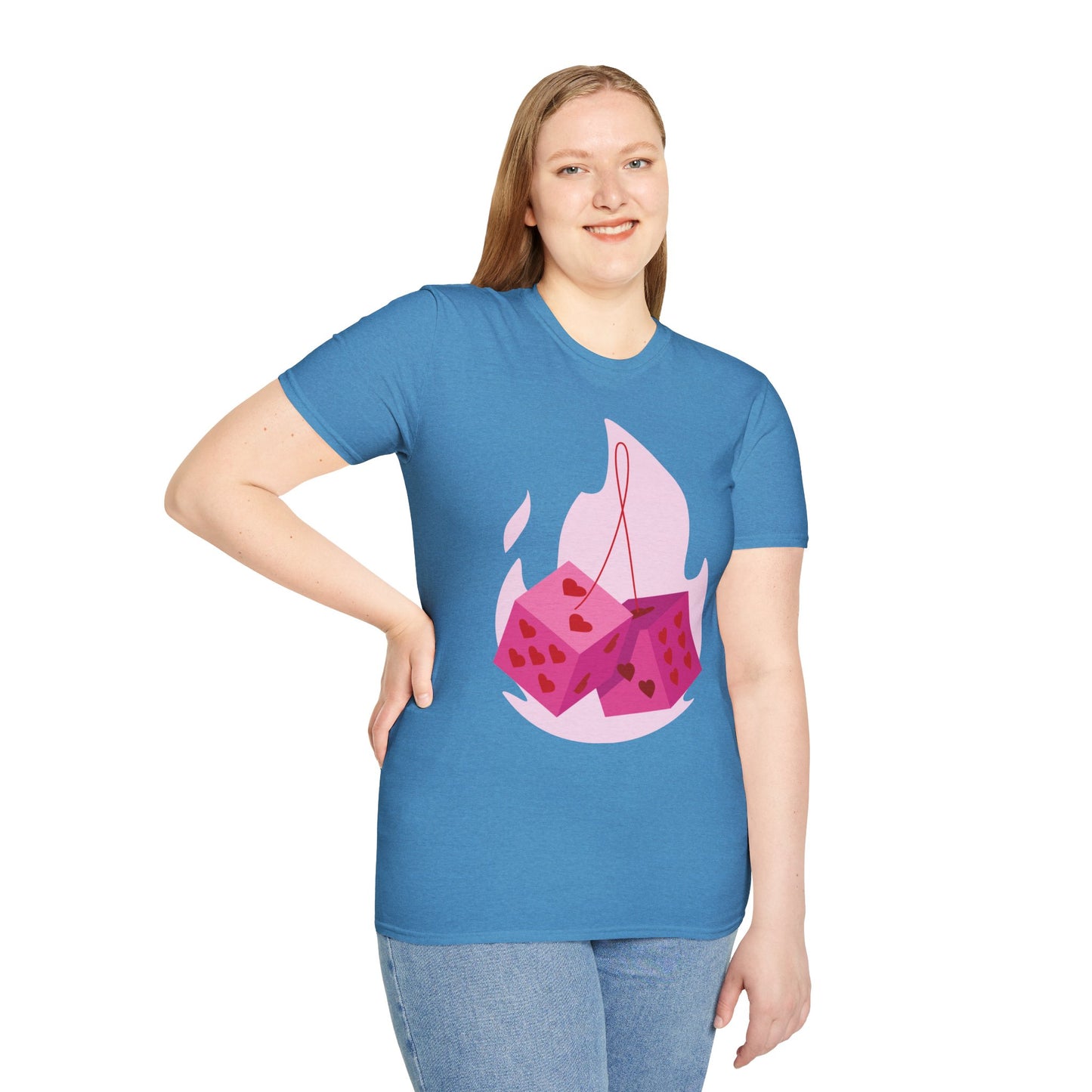 Cute Heart Design Unisex Softstyle T-Shirt - Perfect for Valentine’s Day or Casual Wear