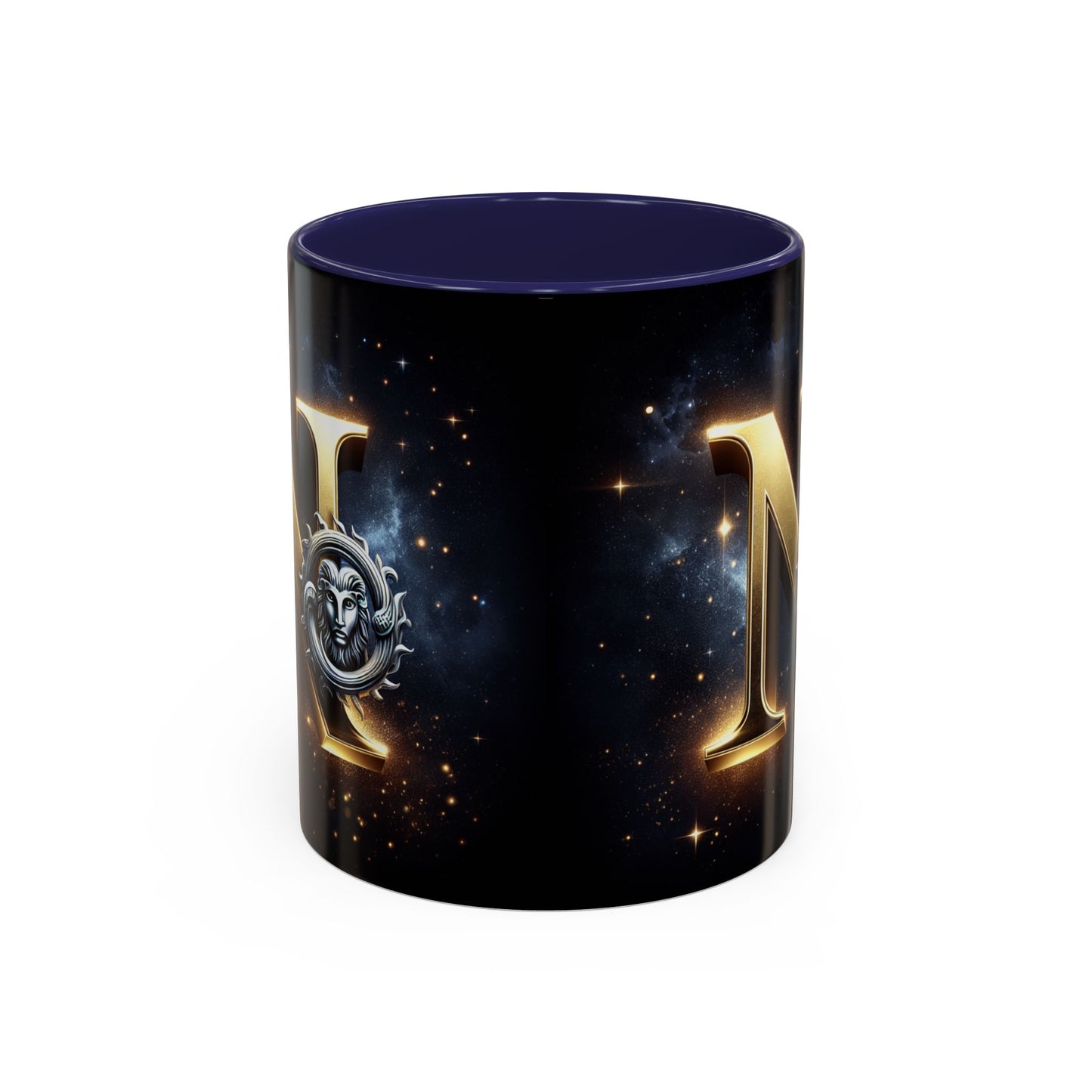 Personalized Zodiac Lion Accent Coffee Mug - Astrology Gift