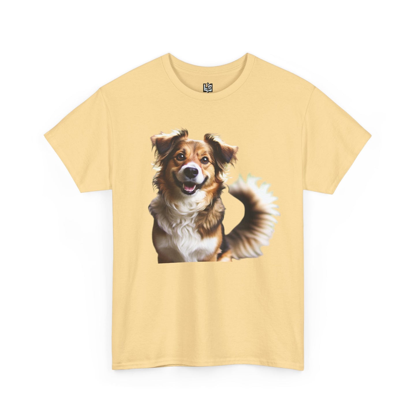 Happy Dog Unisex Heavy Cotton Tee - Perfect Gift for Pet Lovers