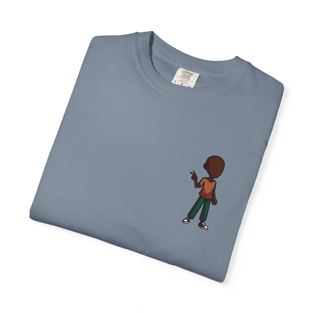 Minimalist Little Boy Graphic T-Shirt — Small Chest Illustration, Casual Kids/Youth Tee