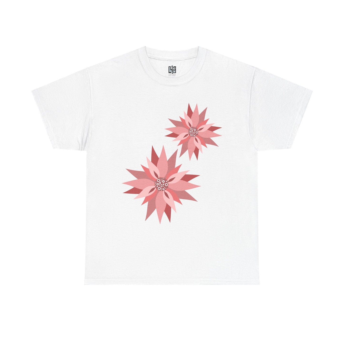 Floral Design Unisex Heavy Cotton Tee - Casual Comfort for Spring Celebrations