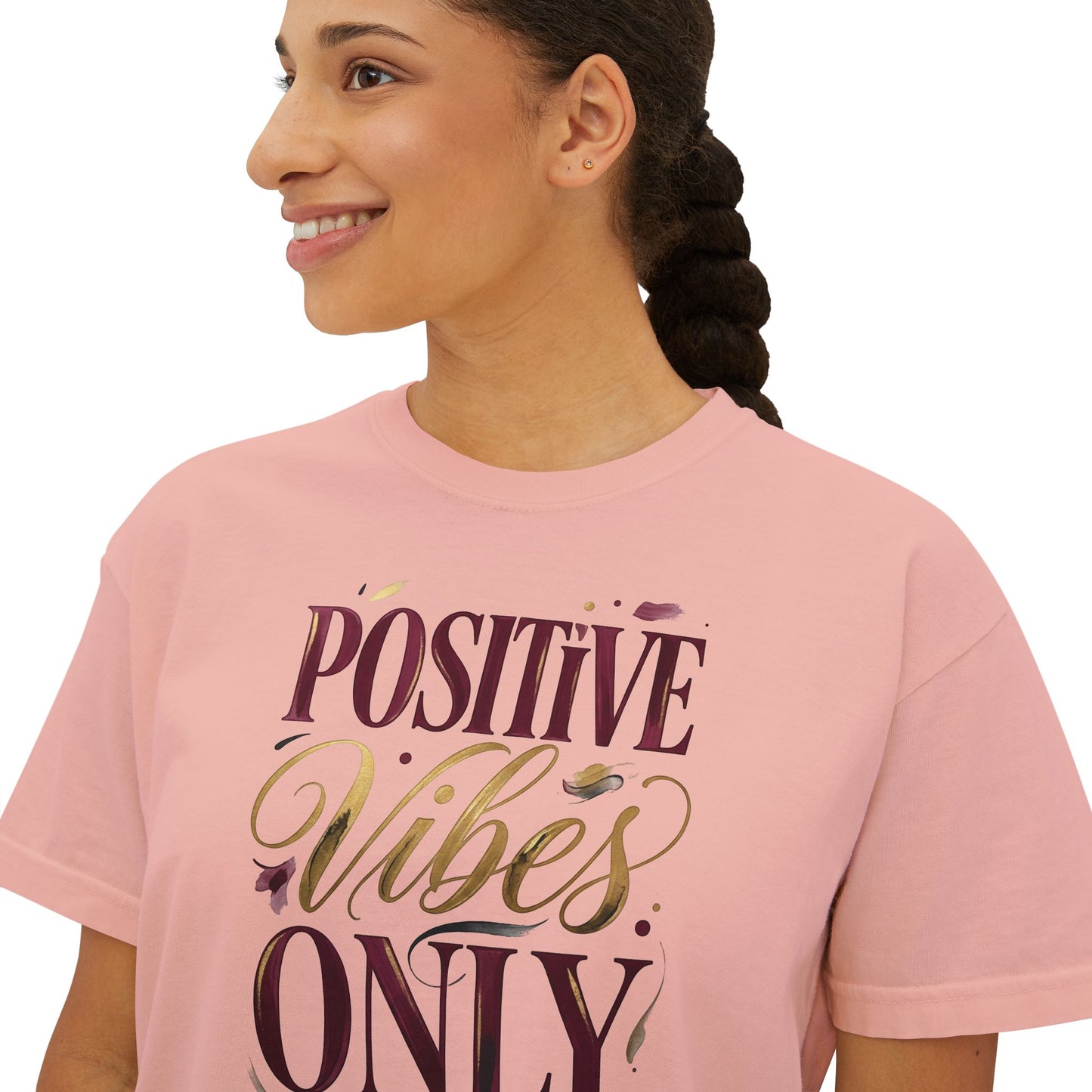 Positive Vibes Only Boxy Tee