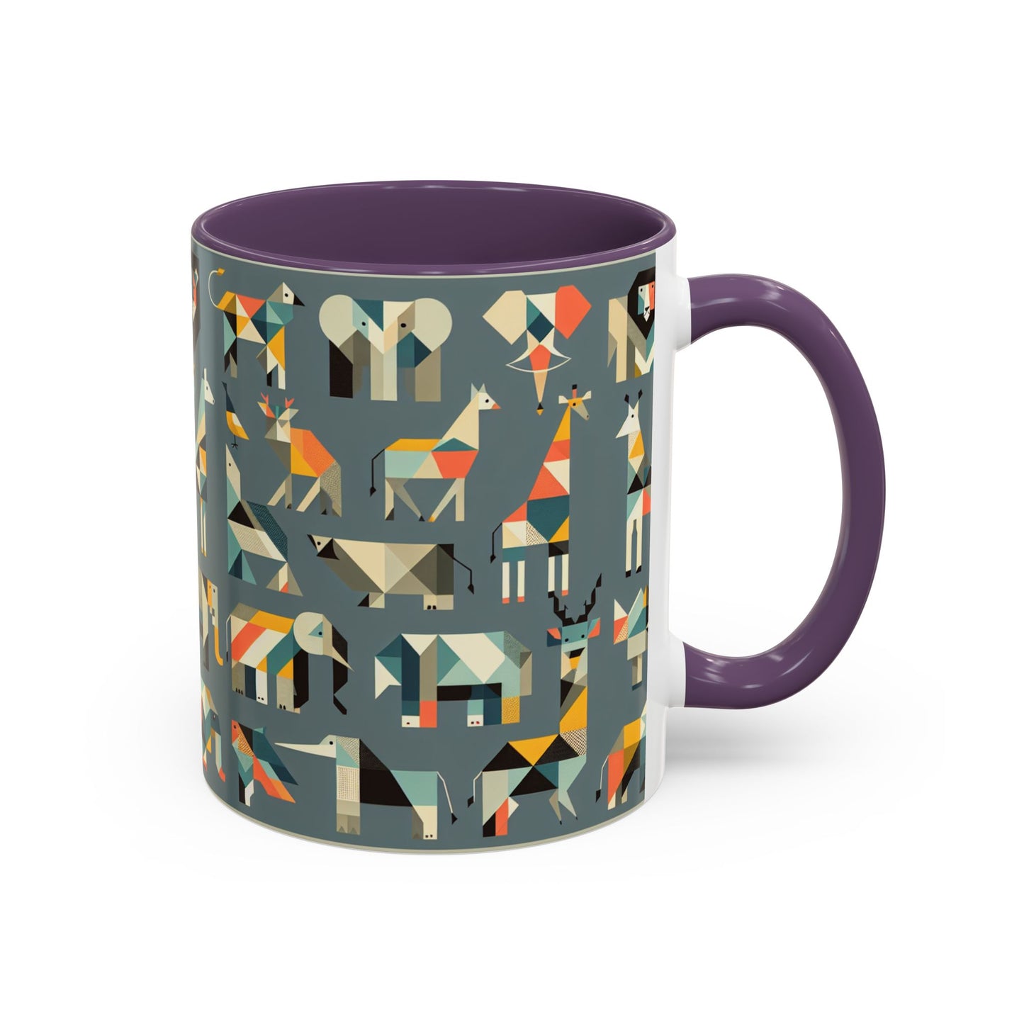 Colorful Animal Print Accent Coffee Mug - Unique 11/15oz Ceramic Cup for Nature Lovers