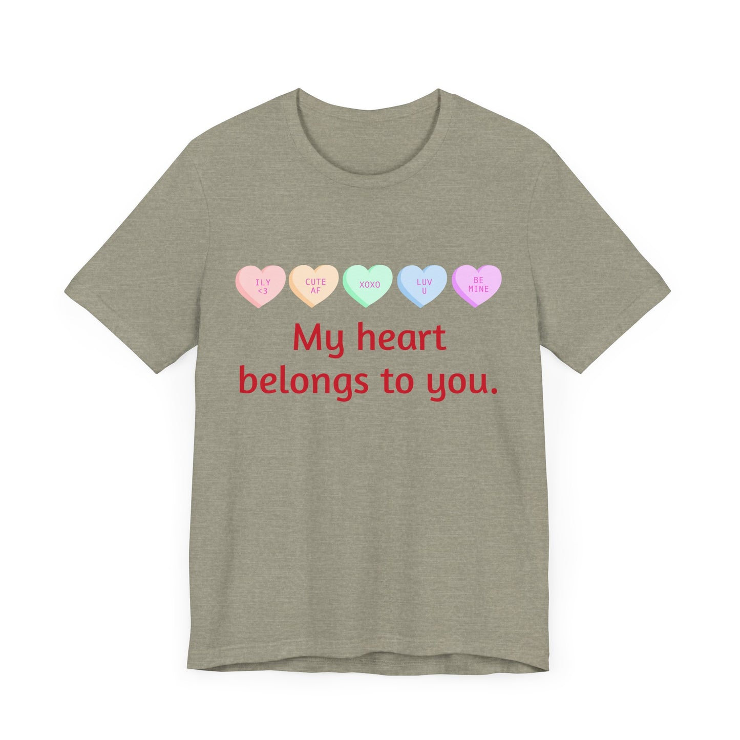 My heart belongs to you Quotes Unisex Jersey Tee - Ideal for Self-Reflection and Supportive Gifts