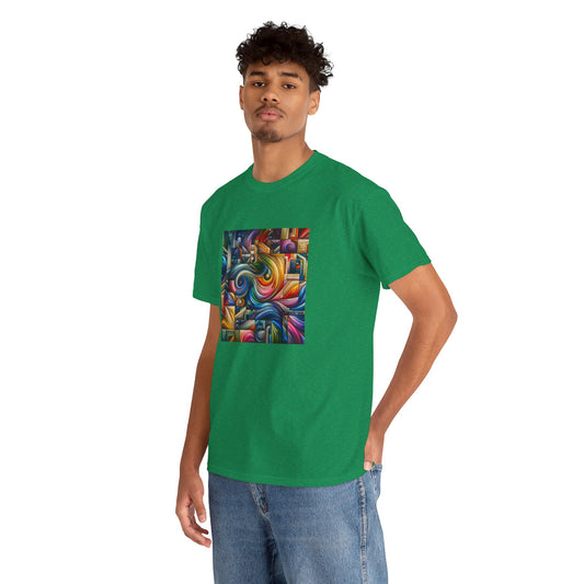 Vibrant Abstract Art Unisex Heavy Cotton Tee