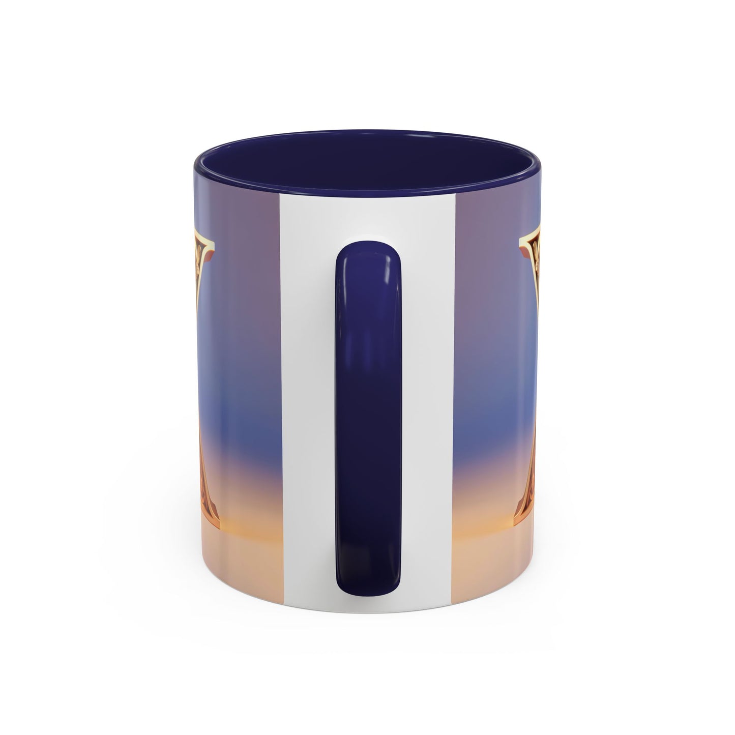 Elegant Monogram Accent Coffee Mug - Customizable X Design for Home & Gifts