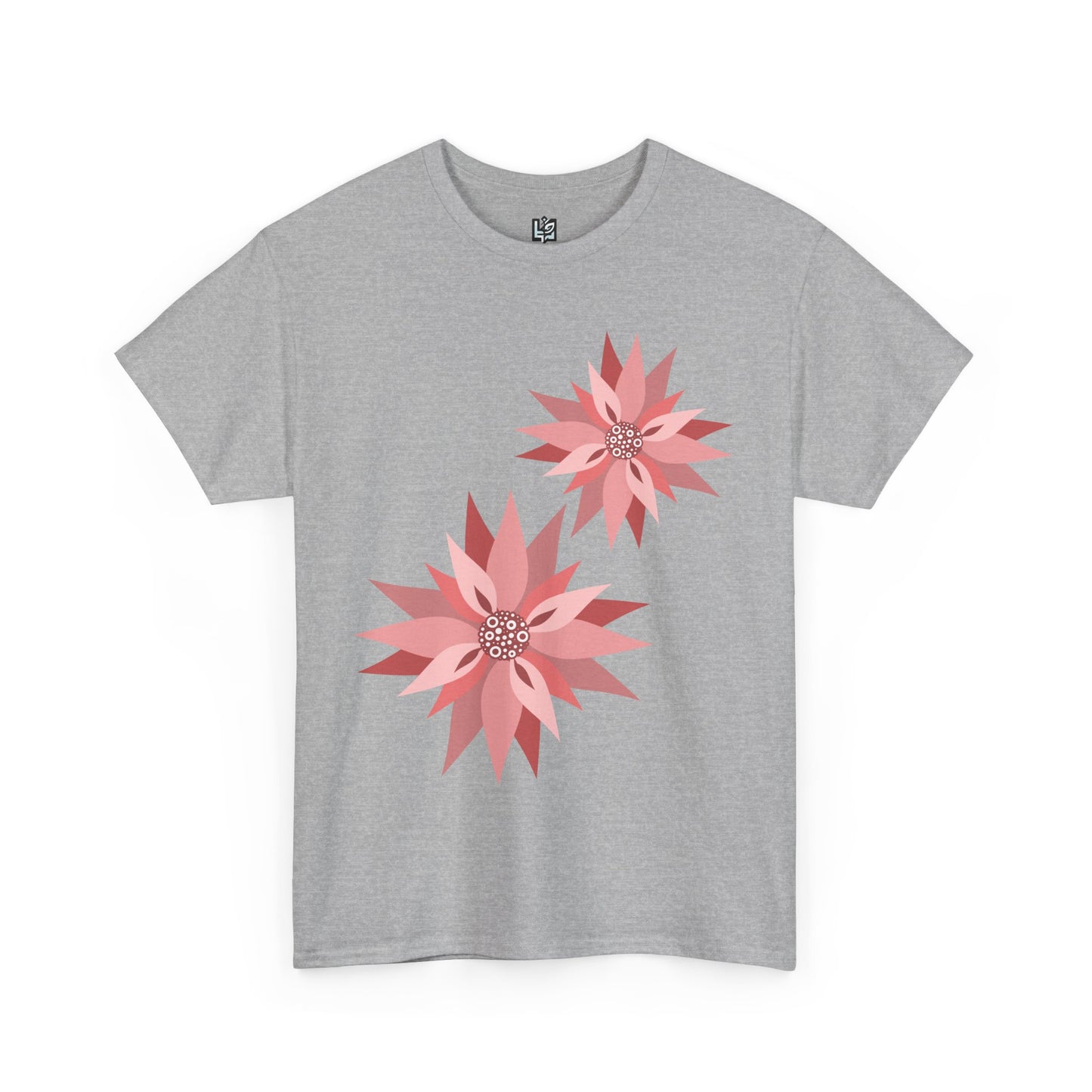 Floral Design Unisex Heavy Cotton Tee - Casual Comfort for Spring Celebrations