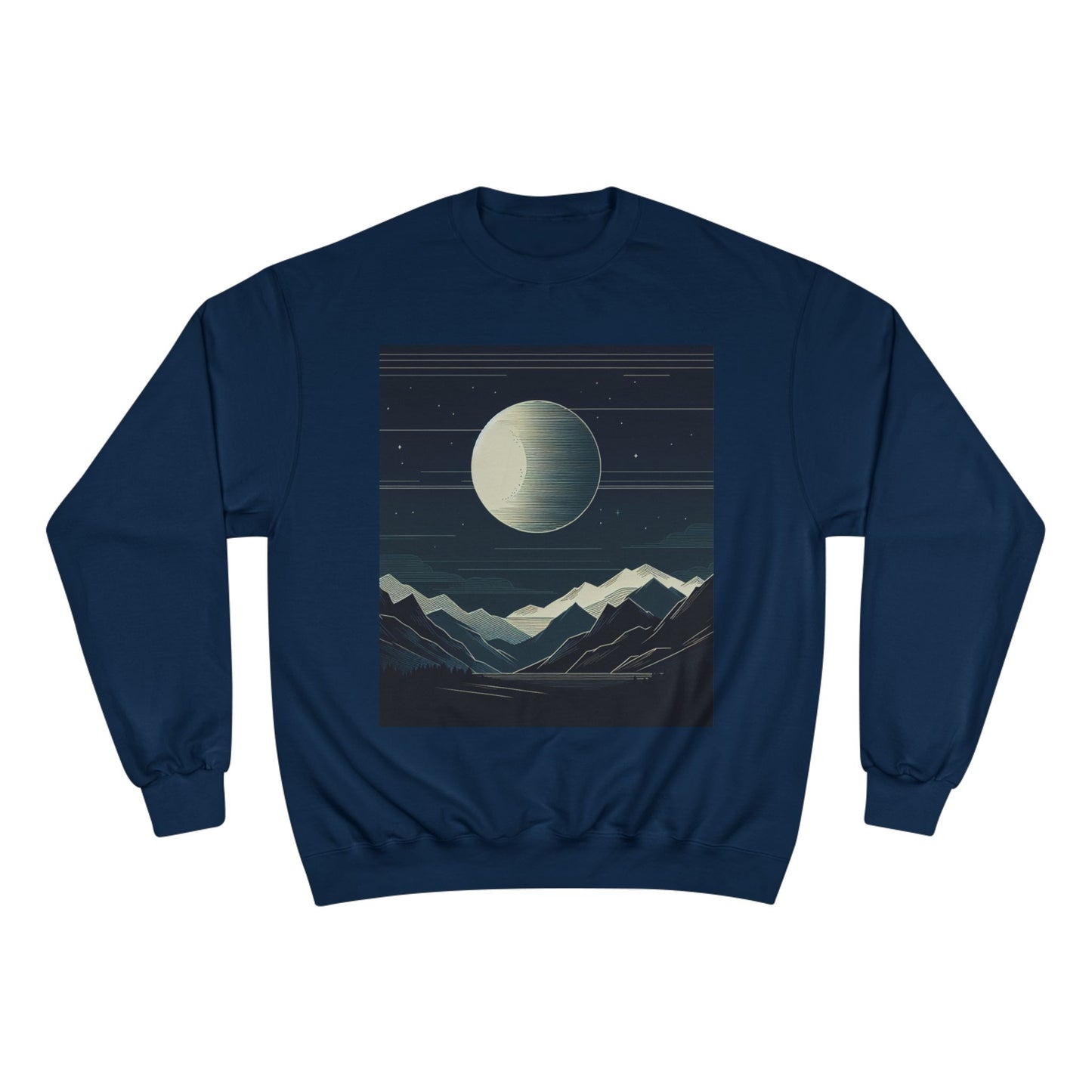 Celestial Mountains Champion Sweatshirt - Cozy Night Sky Design