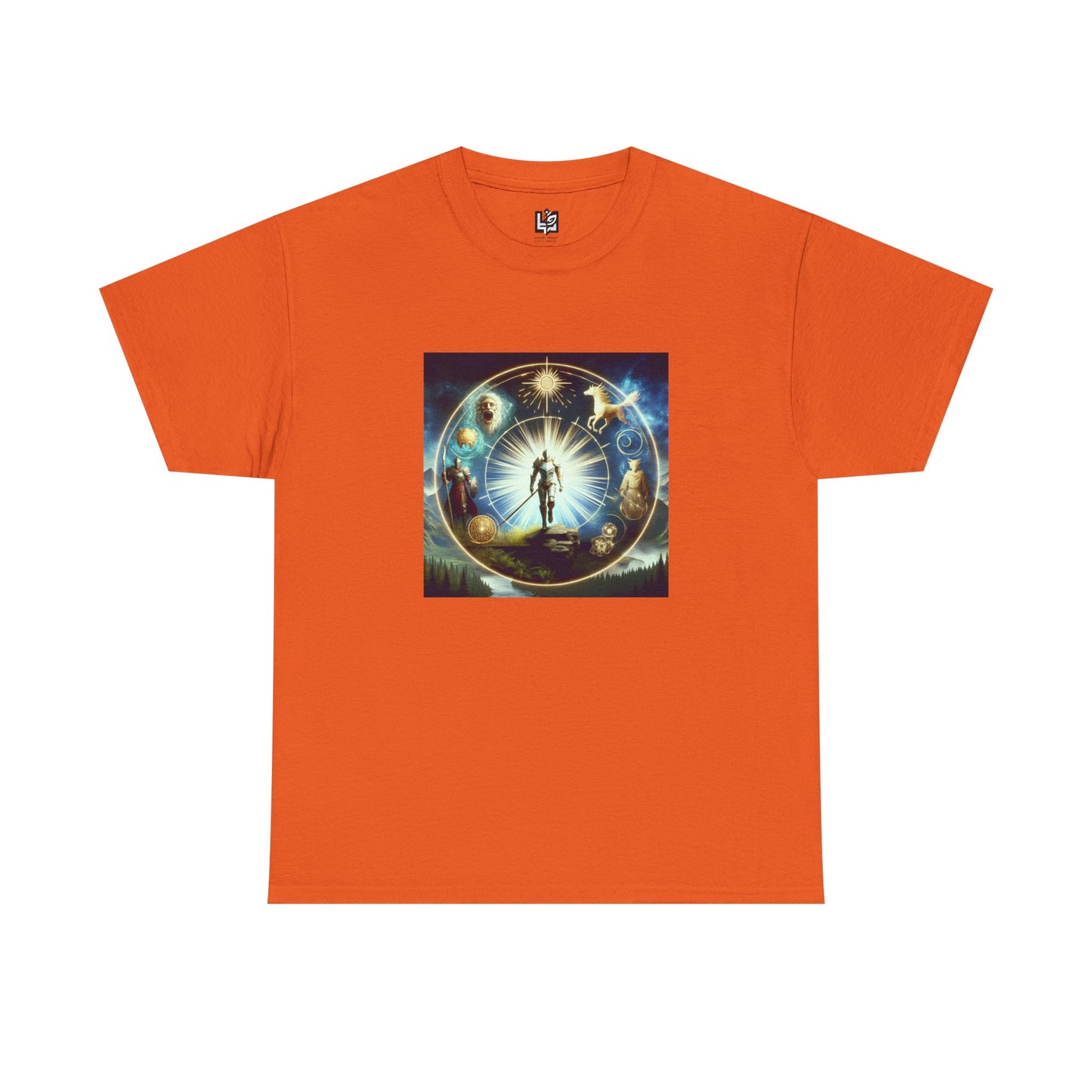Cosmic Connection Unisex Heavy Cotton Tee - Celestial Design for Star Lovers