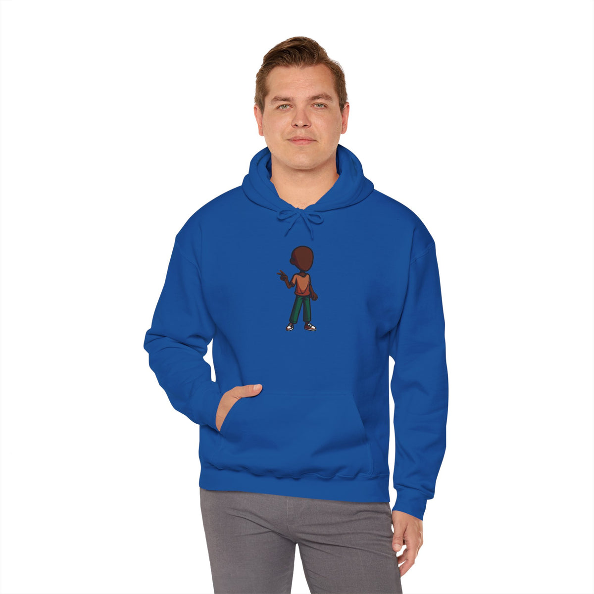 Make Haiti The Pearl of the Antilles Again Hoodie — Cartoon Figure Back Print