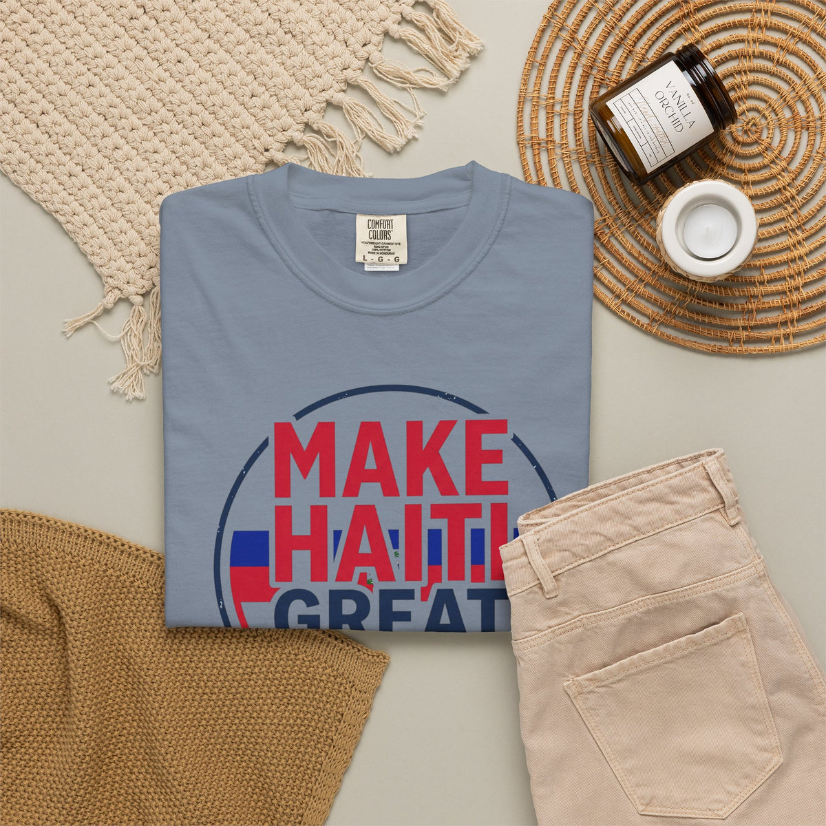 Make Haiti Great Again T-Shirt — Political Slogan Tee with Small Back Graphic